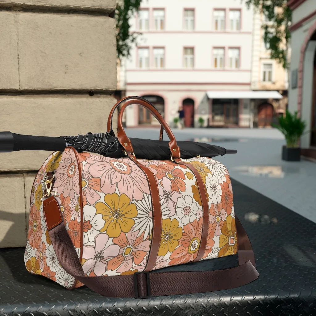 Floral Bag Overnight Bag Vintage Style Florals Waterproof Travel Bag Duffel Bag Faux Leather Bags & Purses