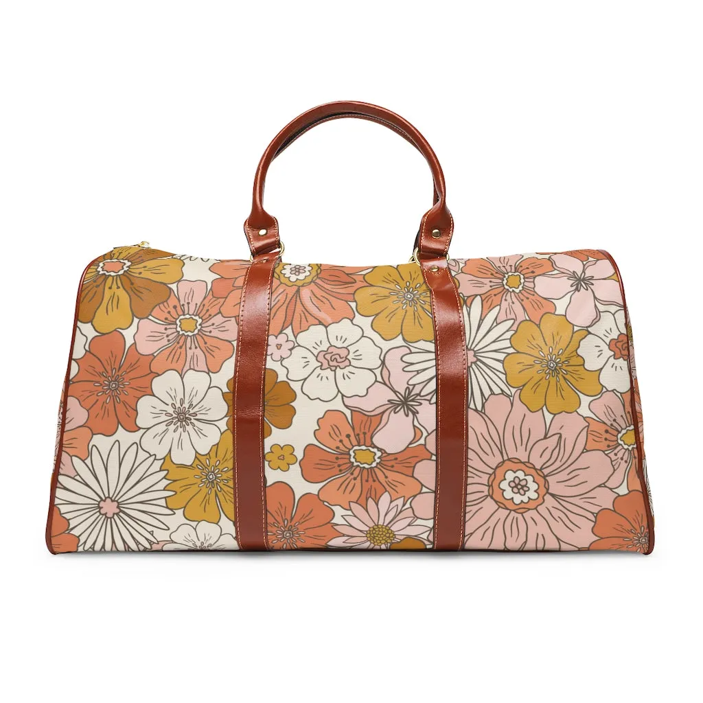 Floral Bag Overnight Bag Vintage Style Florals Waterproof Travel Bag Duffel Bag Faux Leather Bags & Purses