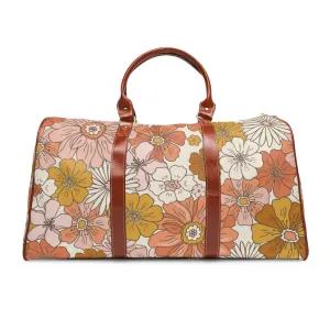Floral Bag Overnight Bag Vintage Style Florals Waterproof Travel Bag Duffel Bag Faux Leather Bags & Purses
