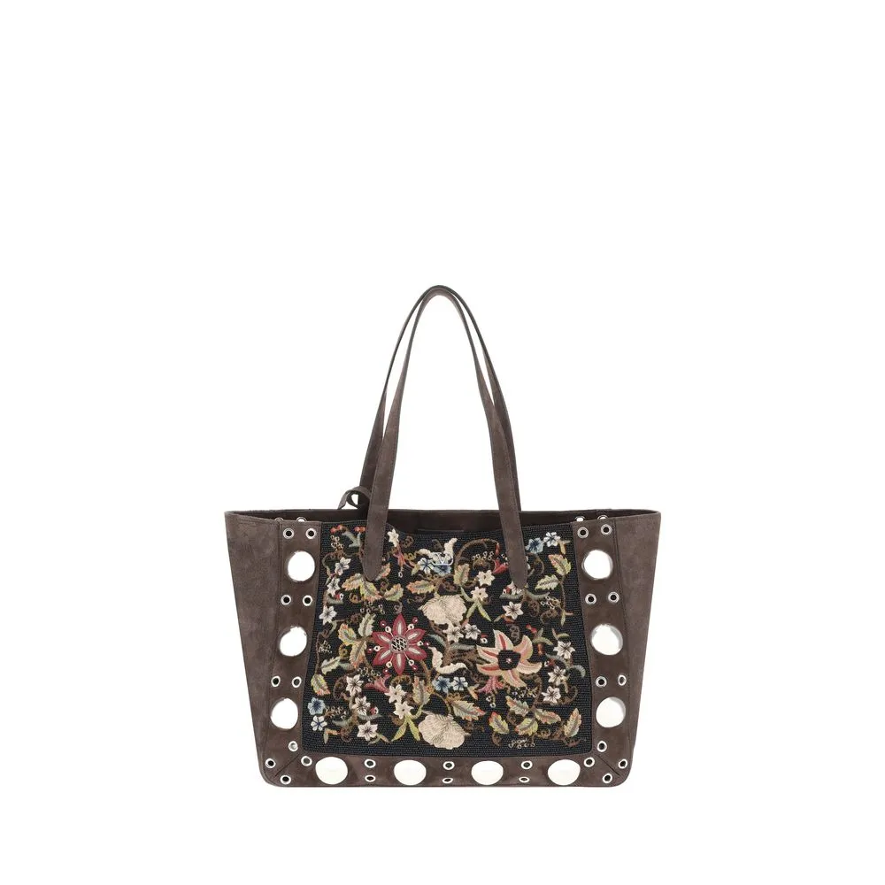 Floral embroideried Nellcote Tote Bag