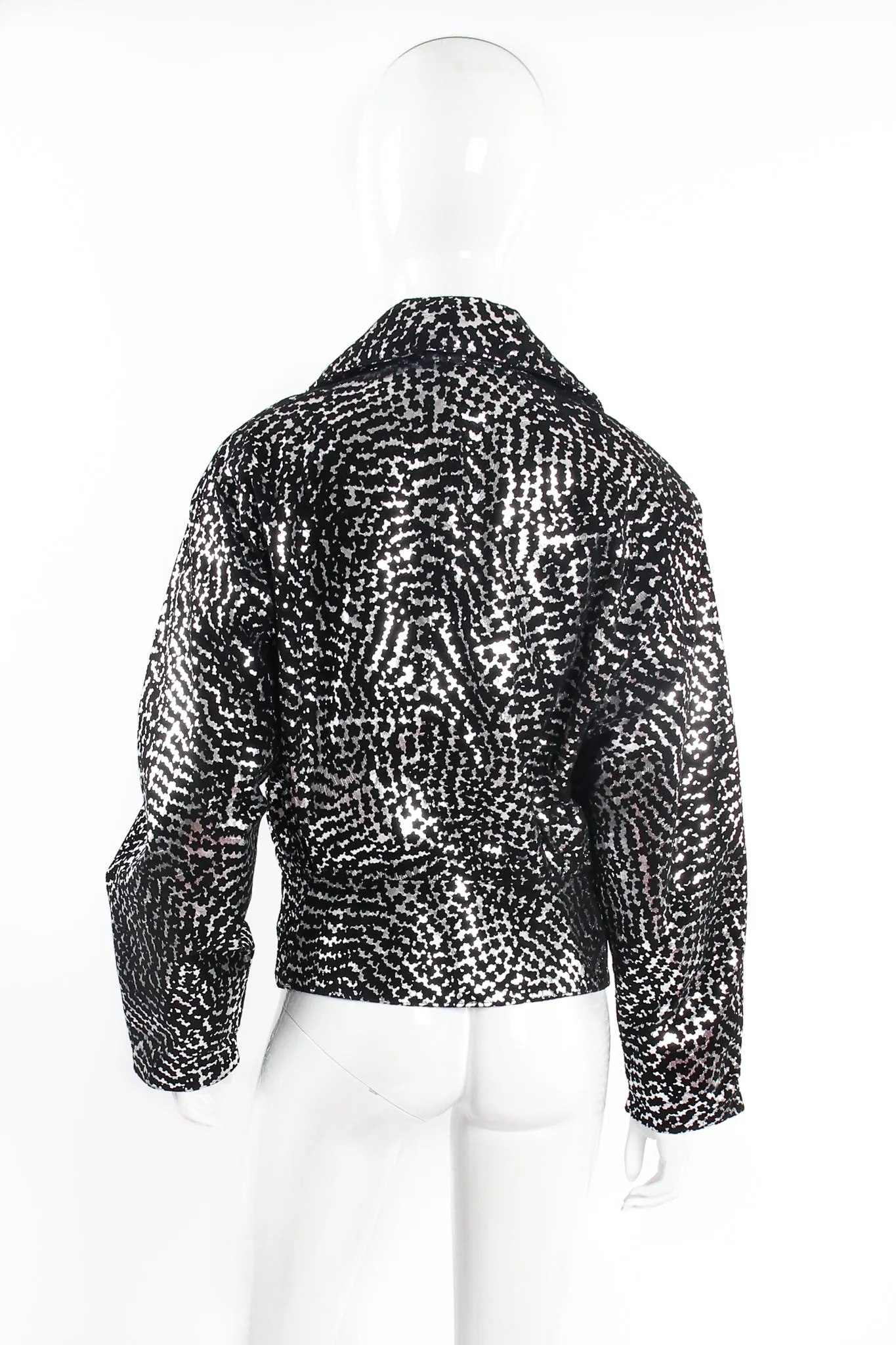 Foiled Suede Shawl Collar Jacket