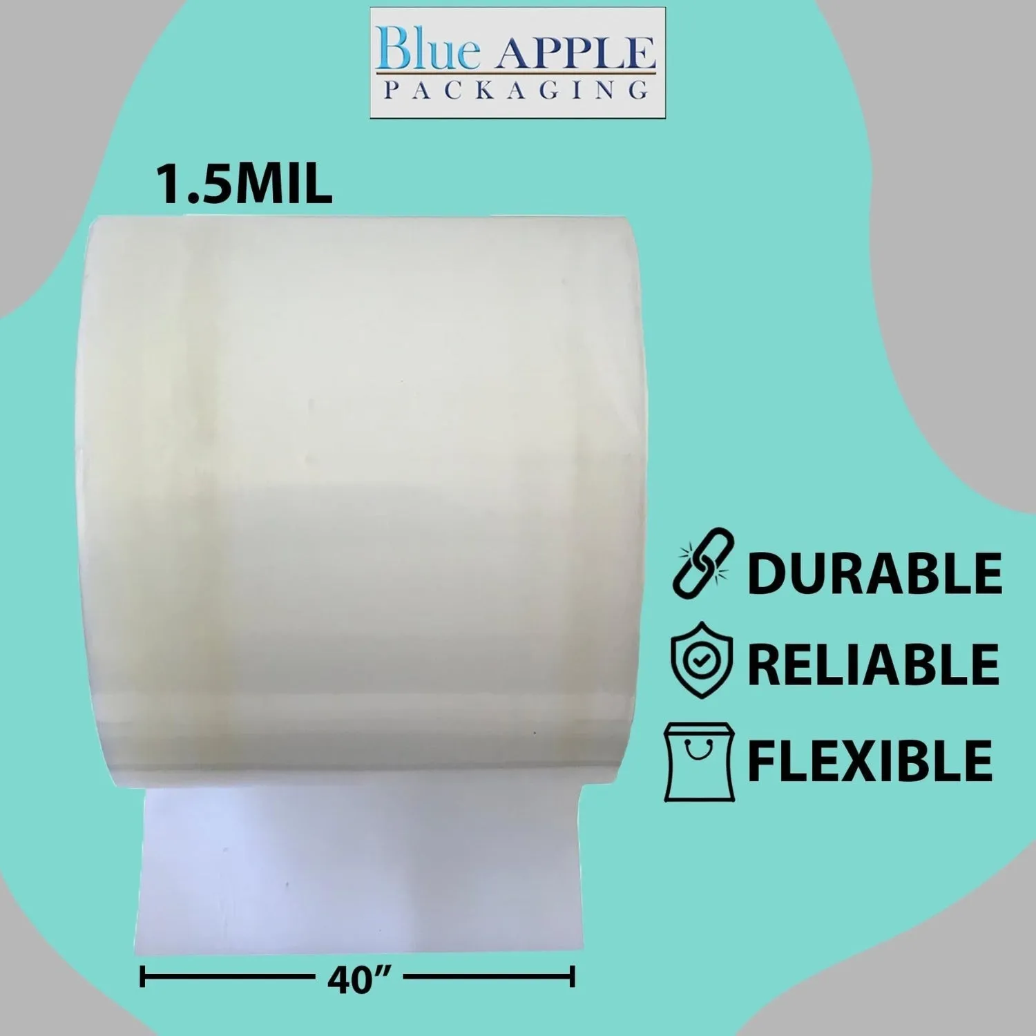Food Grade Poly Tubing Roll Bags 1.5Mil 40x2900ft- Impulse Heat Sealer