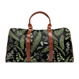 Forest Fern Bag Duffel Bag Waterproof Travel Bag Overnight Bag Faux Leather Handles & Strap Airline Travel Bag
