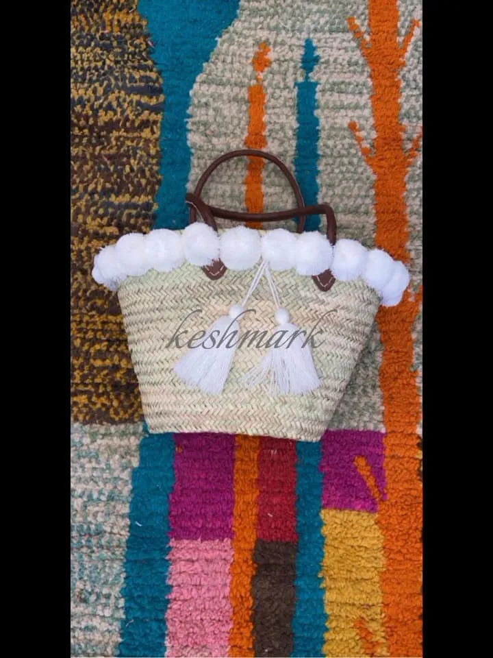 FREE TASSEL Personalized Wicker Straw Beach Bag - Custom Tote for Summer Fun