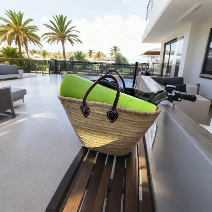 FREE TASSEL Personalized Wicker Straw Beach Bag - Custom Tote for Summer Fun