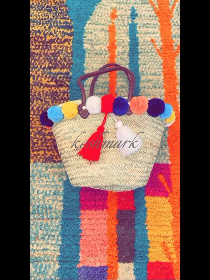 FREE TASSEL Personalized Wicker Straw Beach Bag - Custom Tote for Summer Fun