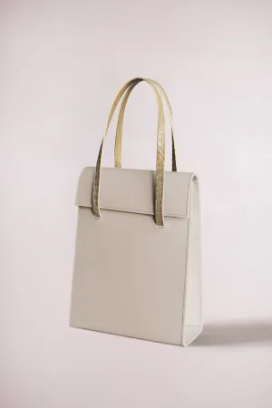 FRITA BAG ECRU AND CROC SAND