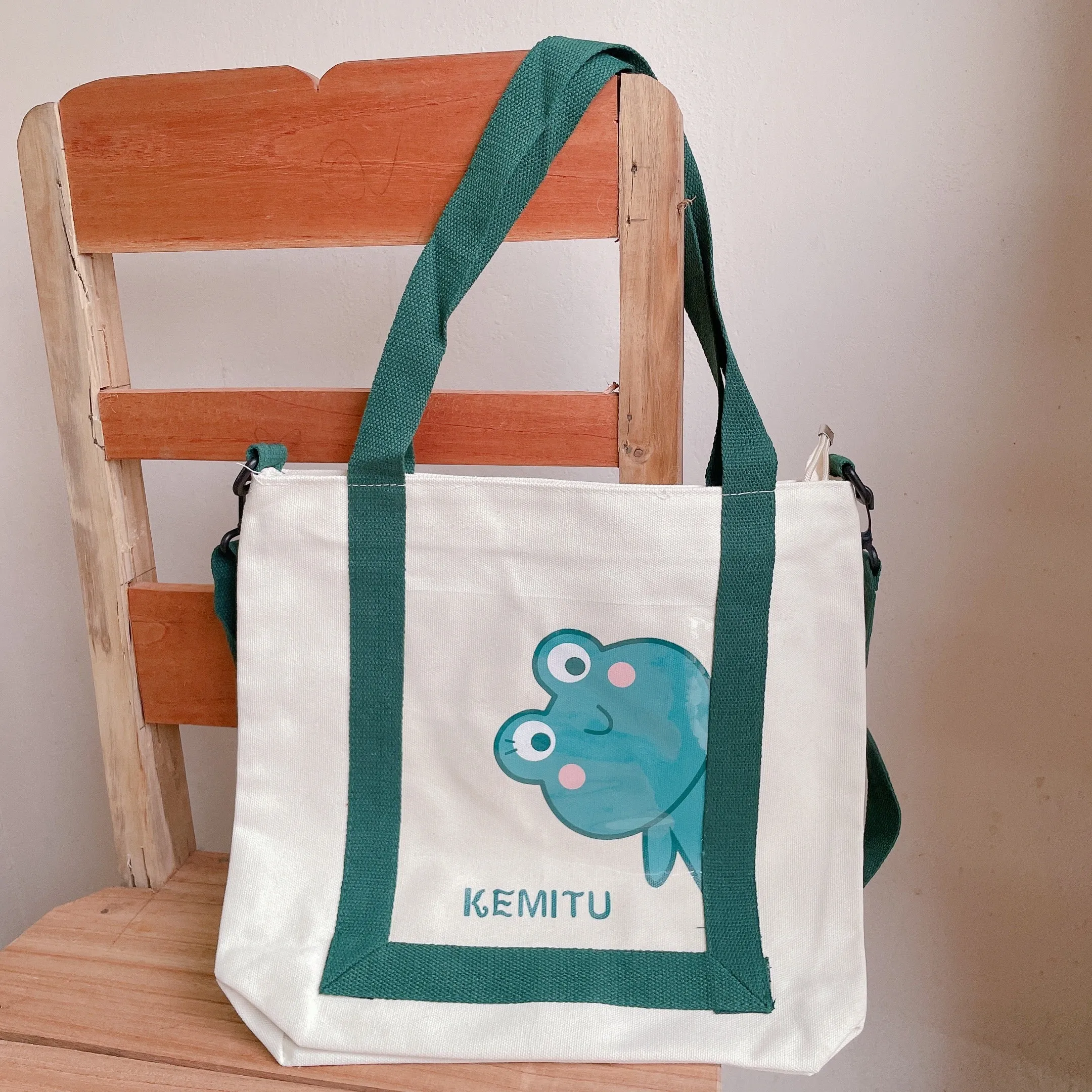 Froggo Canvas Tote/Sling bag