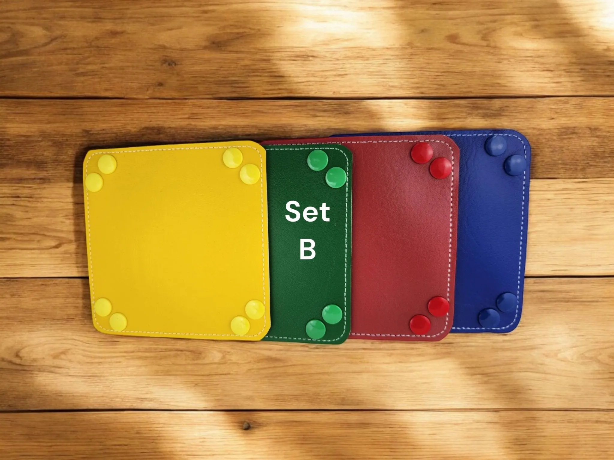 Game piece storage trays, set of four
