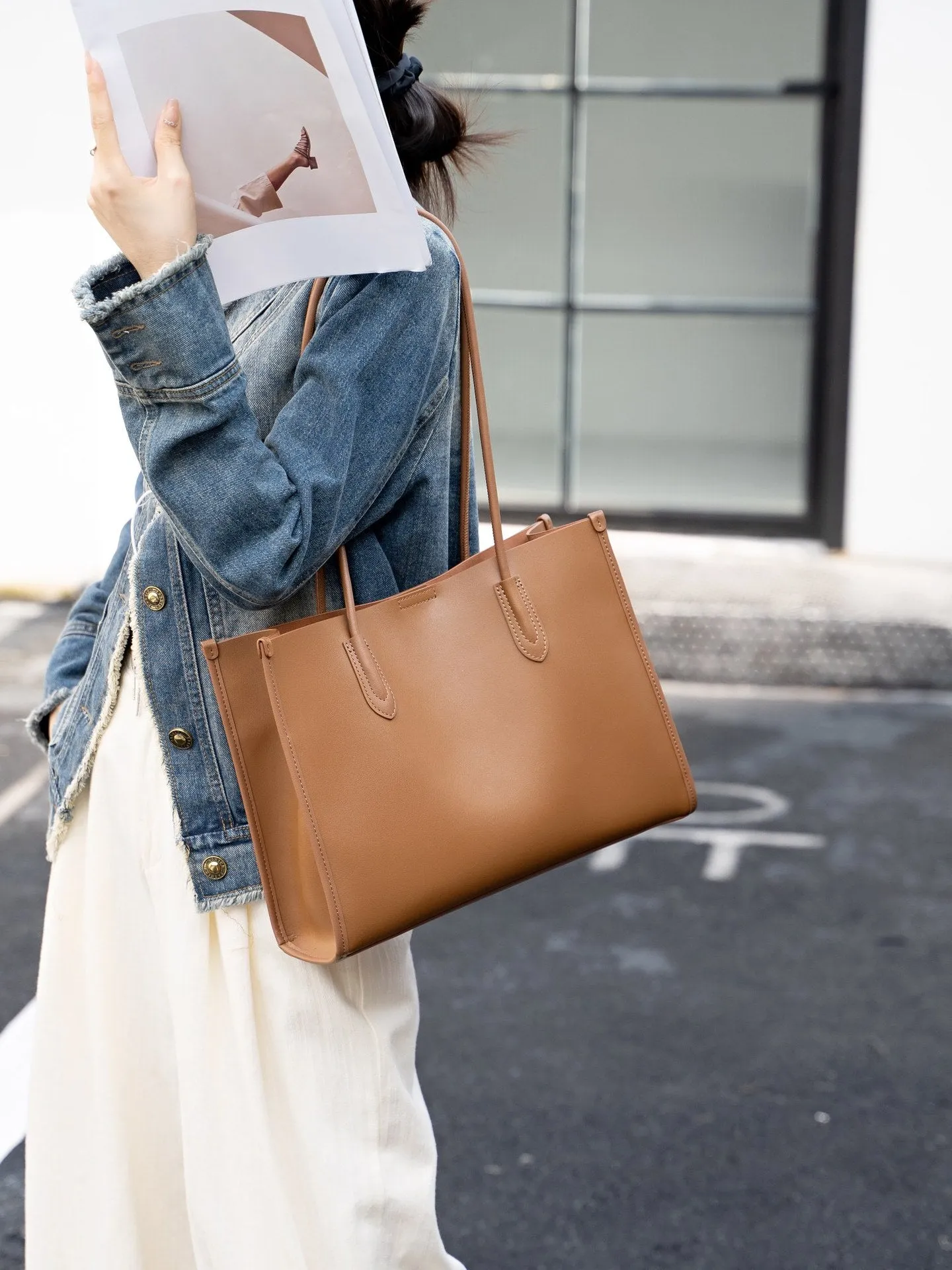 Genuine Leather Large Capacity Shoulder Bag