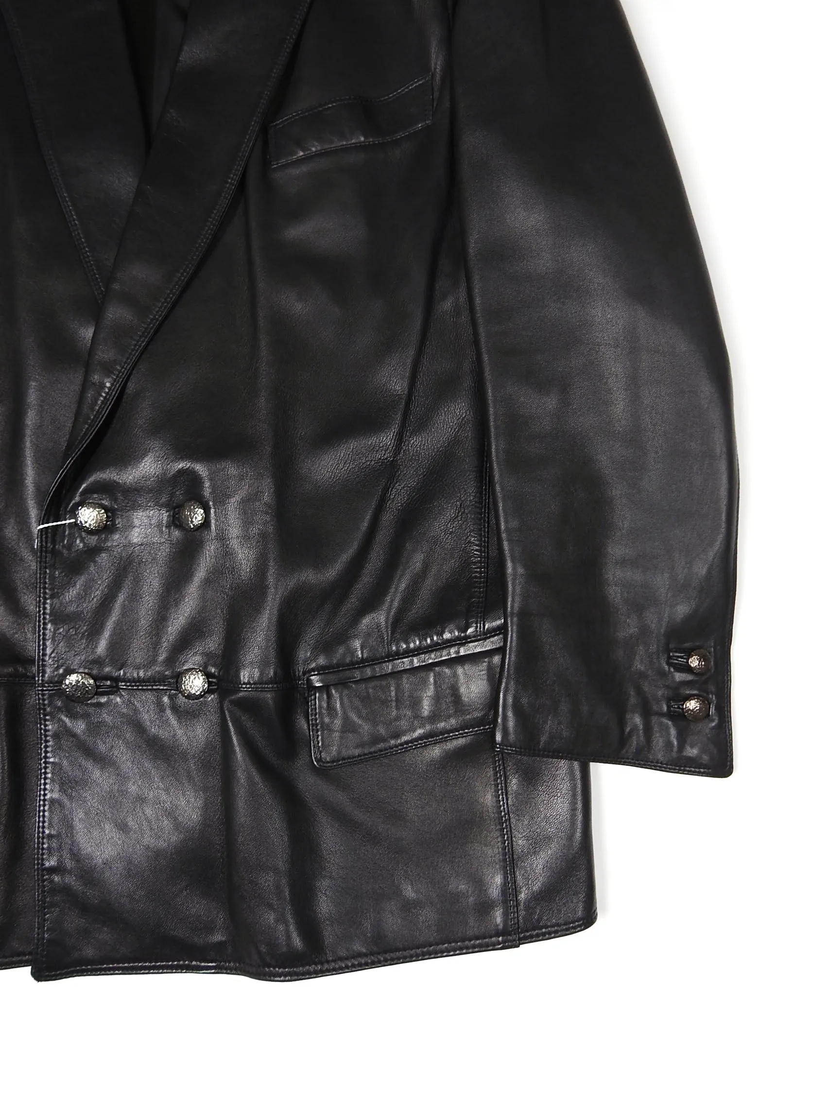 Gianni Versace Vintage Leather Jacket Size 48