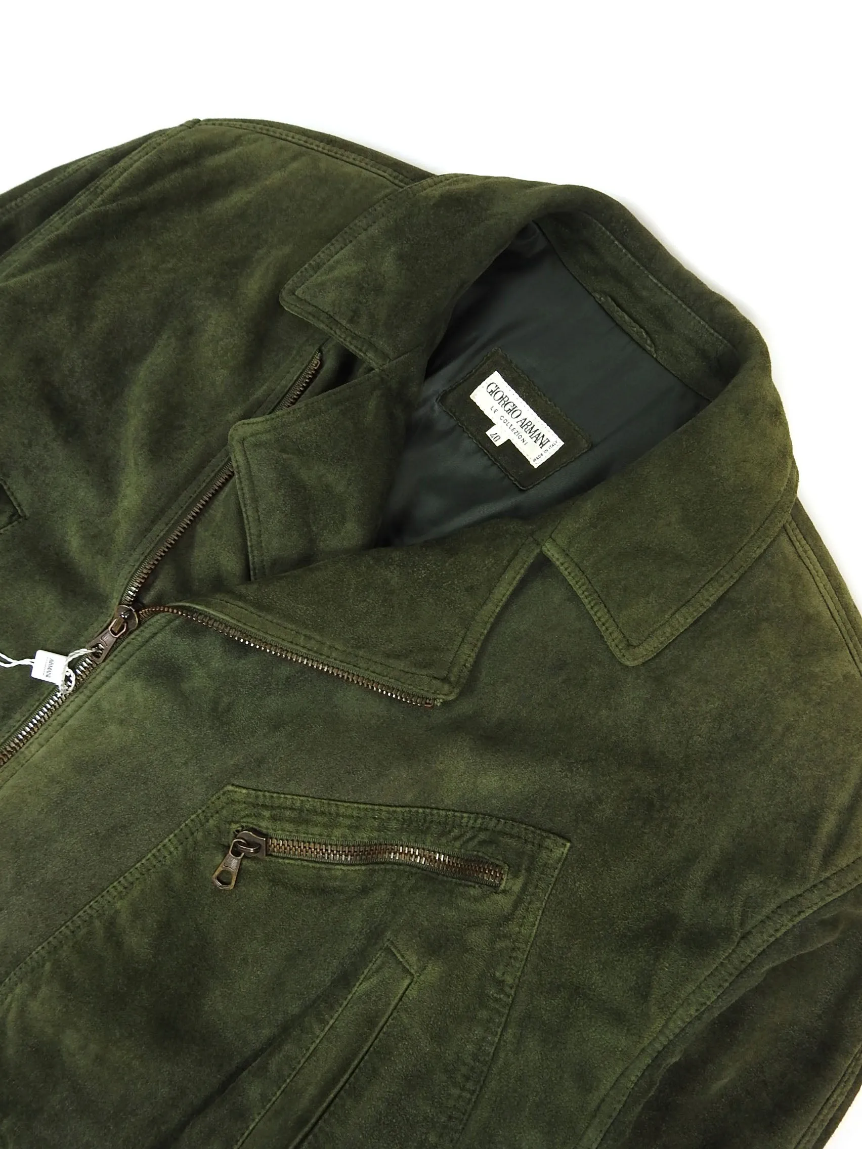 Giorgio Armani Suede Biker Jacket Size 40