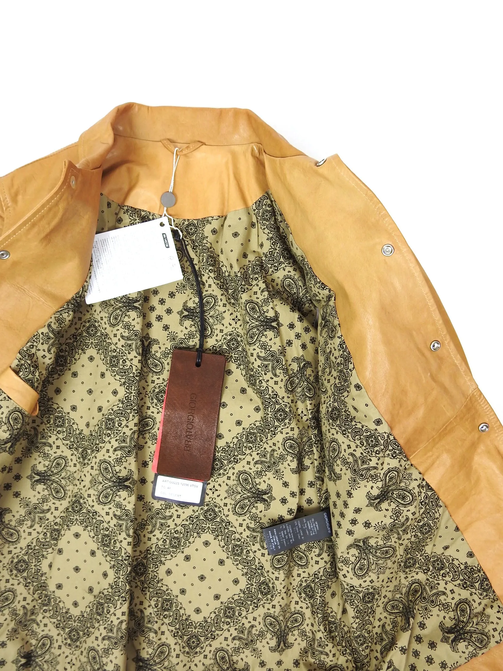 Giorgio Brato Leather Jacket Size 48