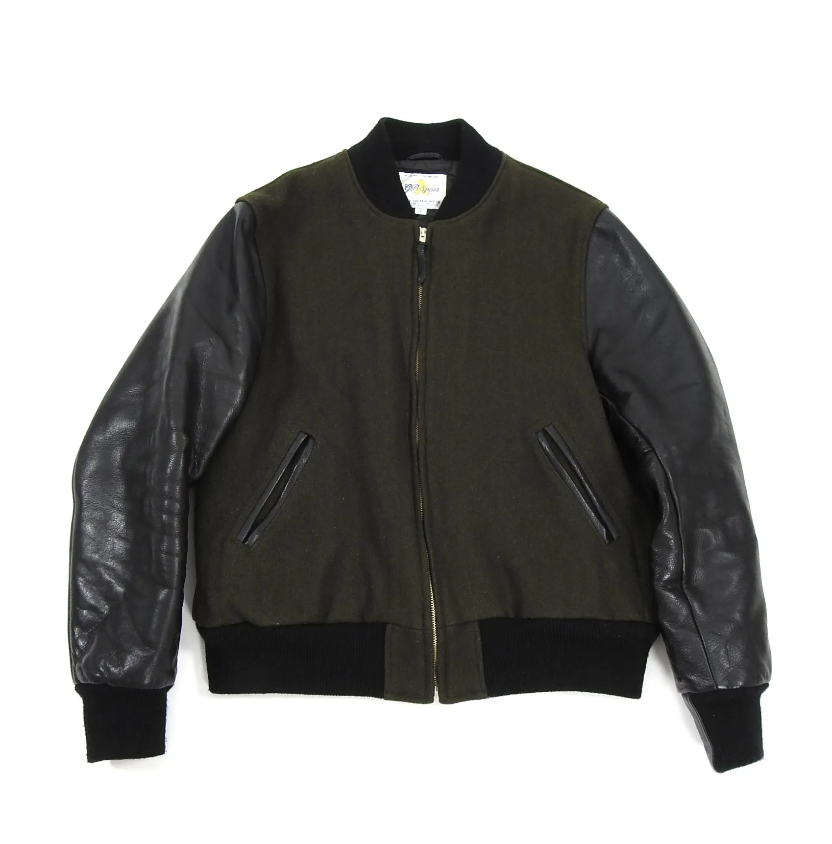 Golden Bear Green Wool Varsity Jacket - L