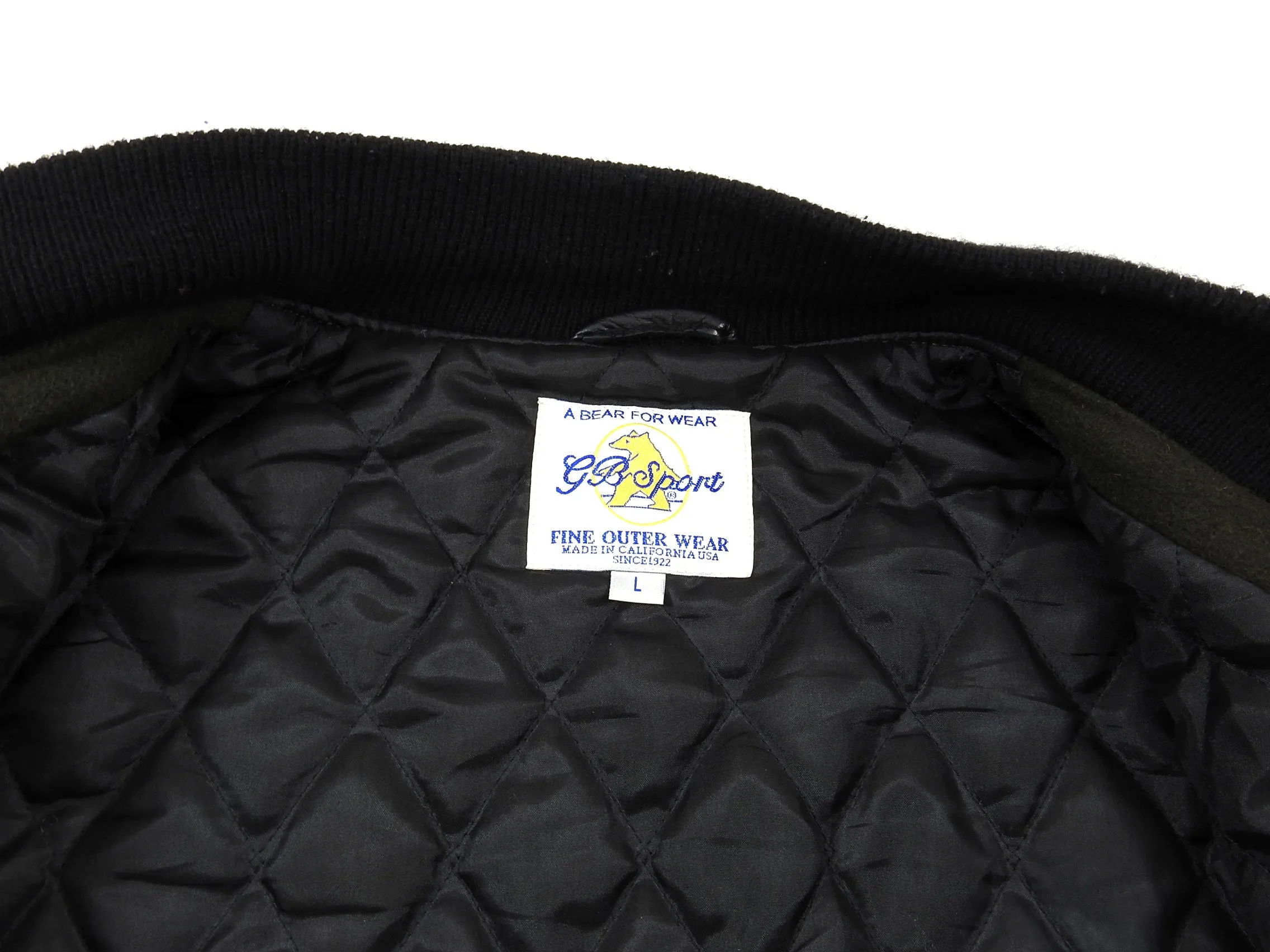 Golden Bear Green Wool Varsity Jacket - L