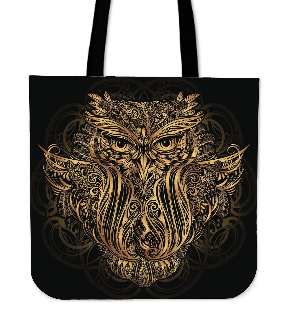 Golden Owl Tote Bag