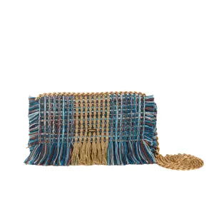 Gossypium Clutch Bag #5 - Blue Mix & Gold