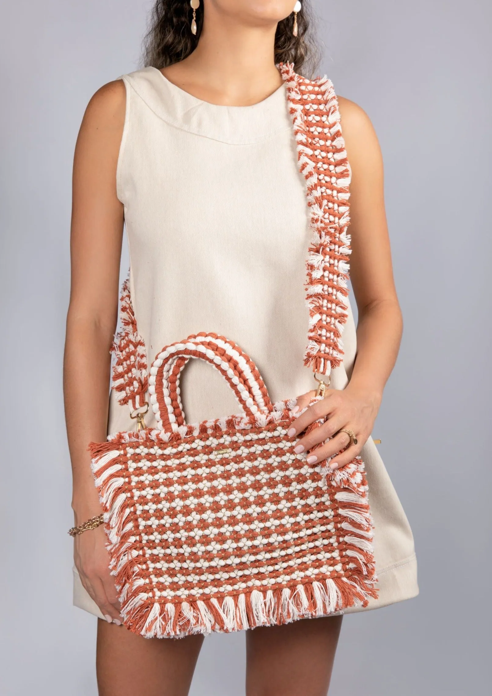 Gossypium Tote Bag Medium - Caramel & Buttercream