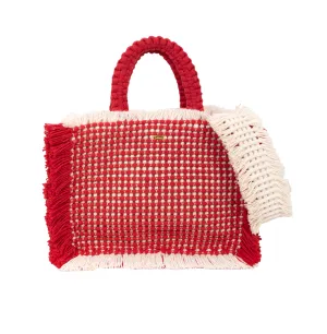 Gossypium Tote Medium #2 - Red & Buttercream