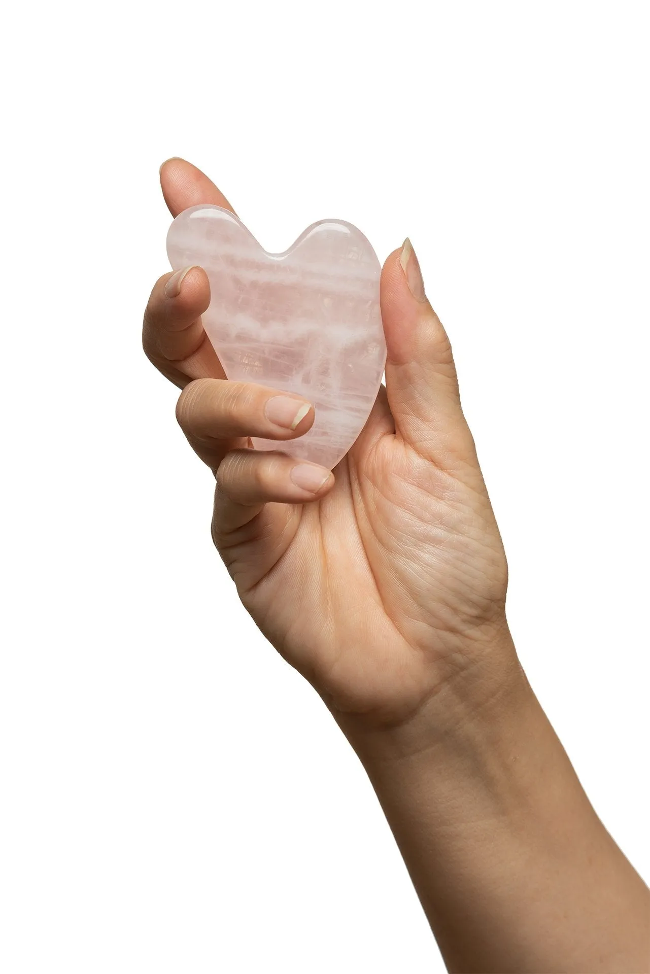 Gua Sha Facial Ritual Smoothing Stone   Face Ritual Petite Roller - Rose Quartz