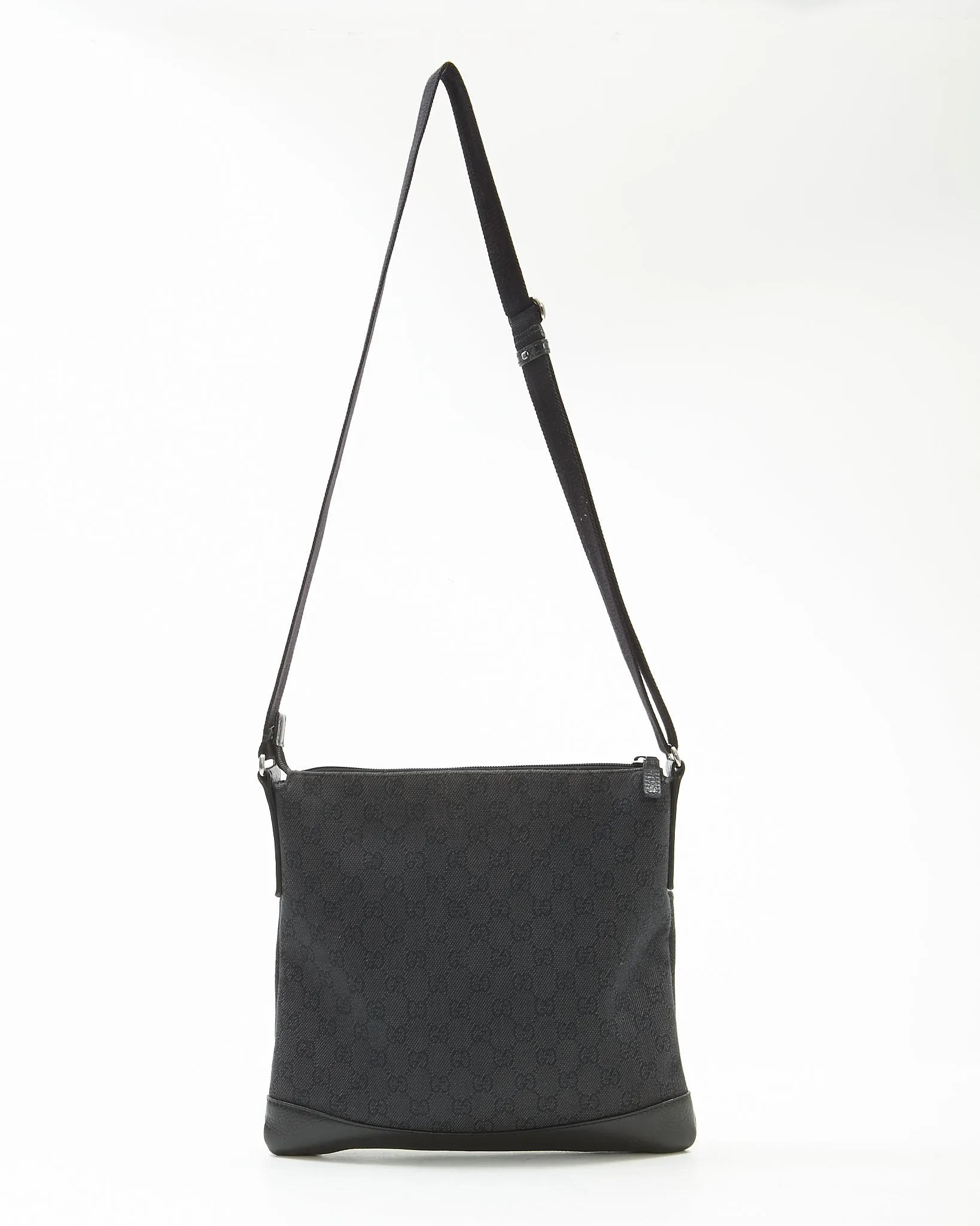 Gucci Black GG Supreme Canvas Messenger Bag