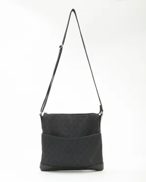 Gucci Black GG Supreme Canvas Messenger Bag