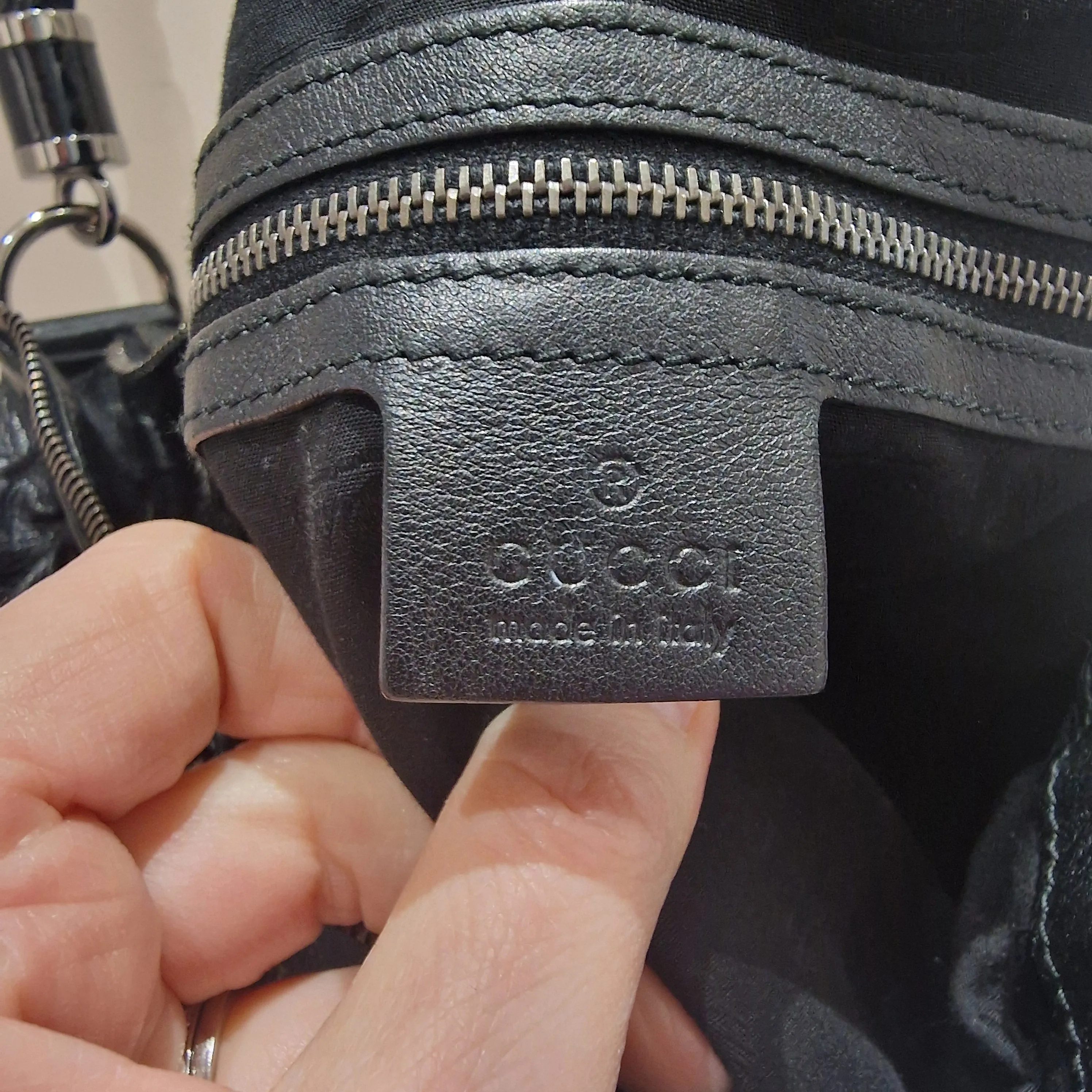 Gucci Black Leather Bag