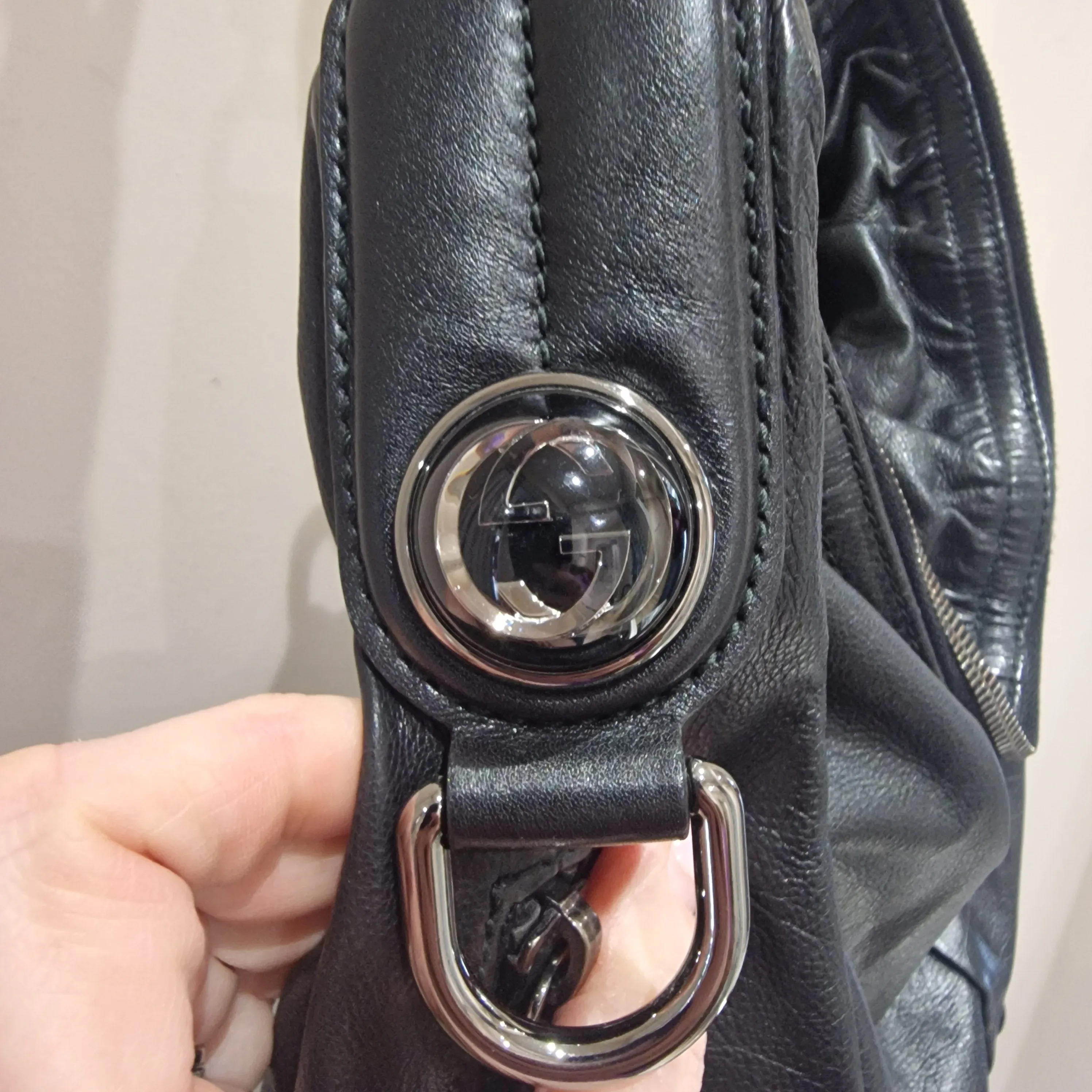 Gucci Black Leather Bag