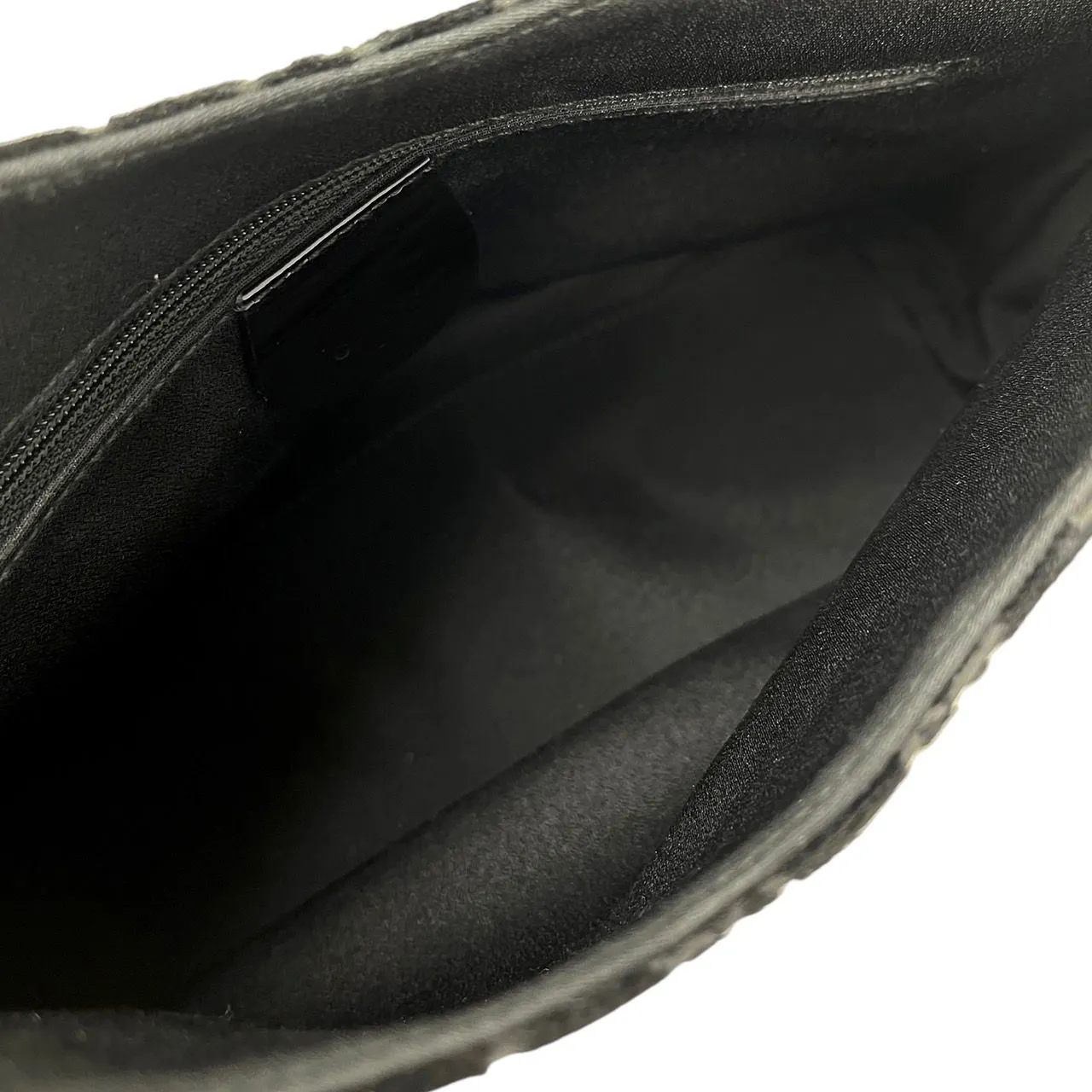 Gucci Black Velvet Logo Shoulder Bag