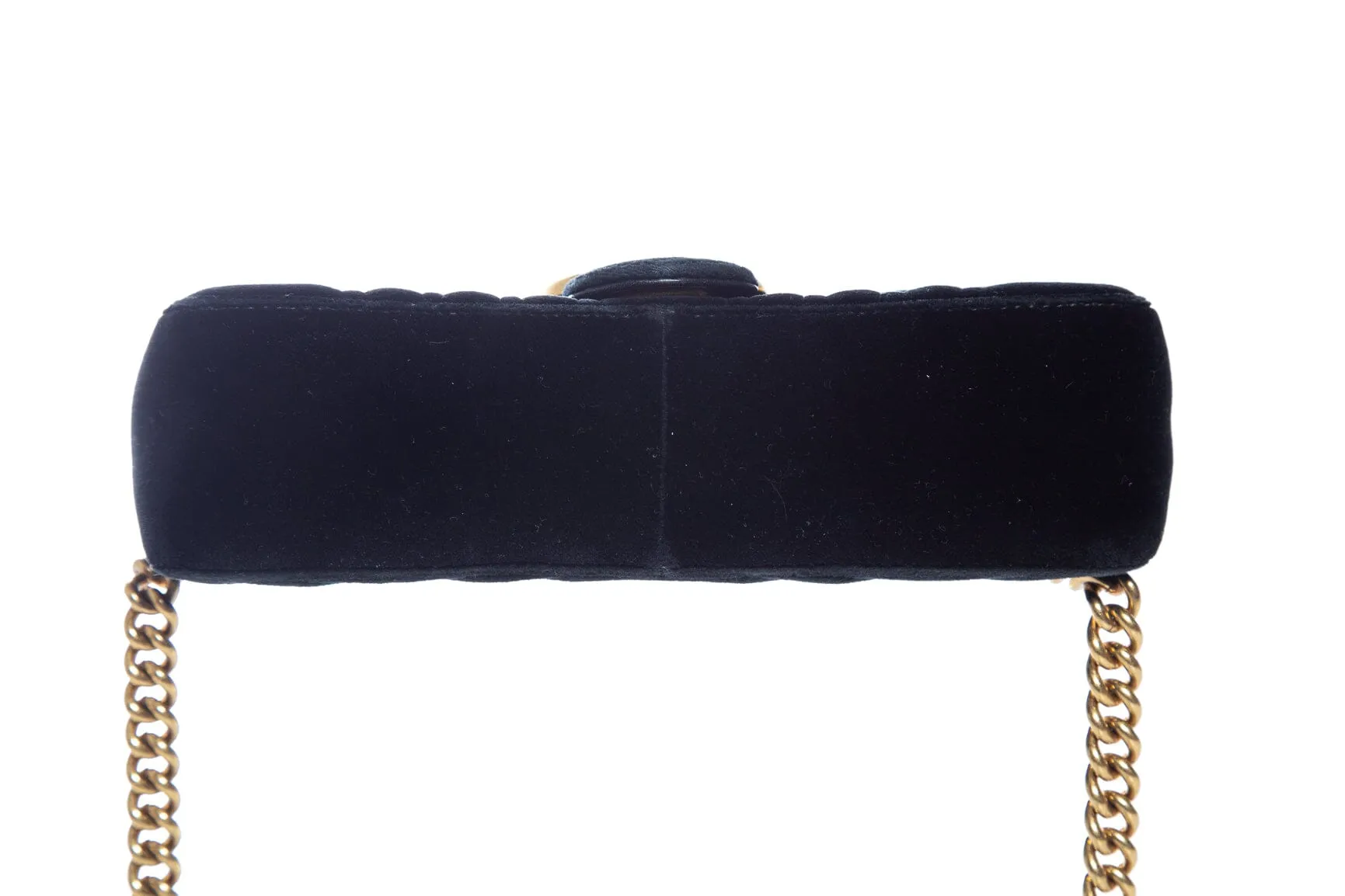 Gucci Black Velvet Marmont Handbag