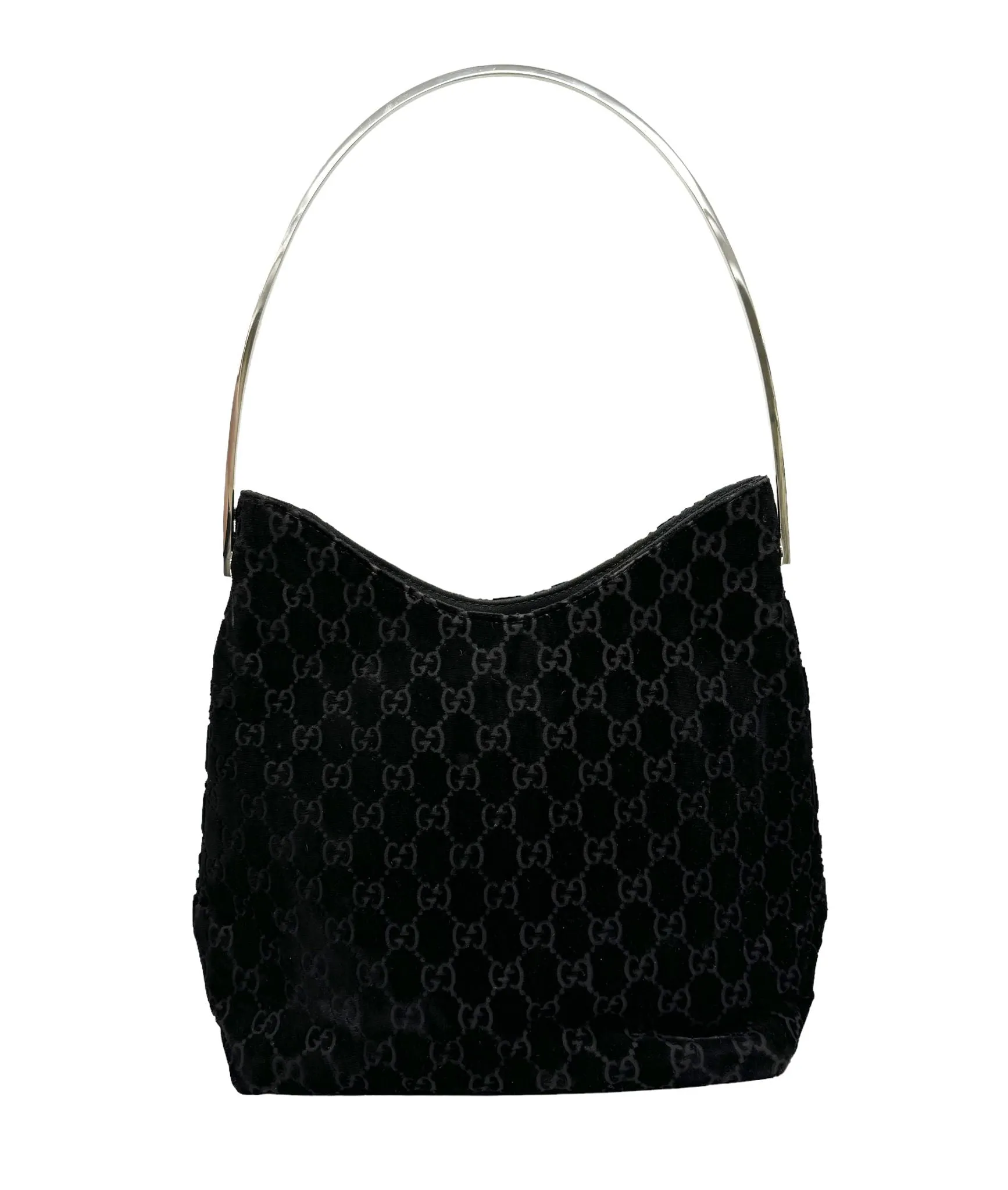 Gucci Black Velvet Shoulder Bag