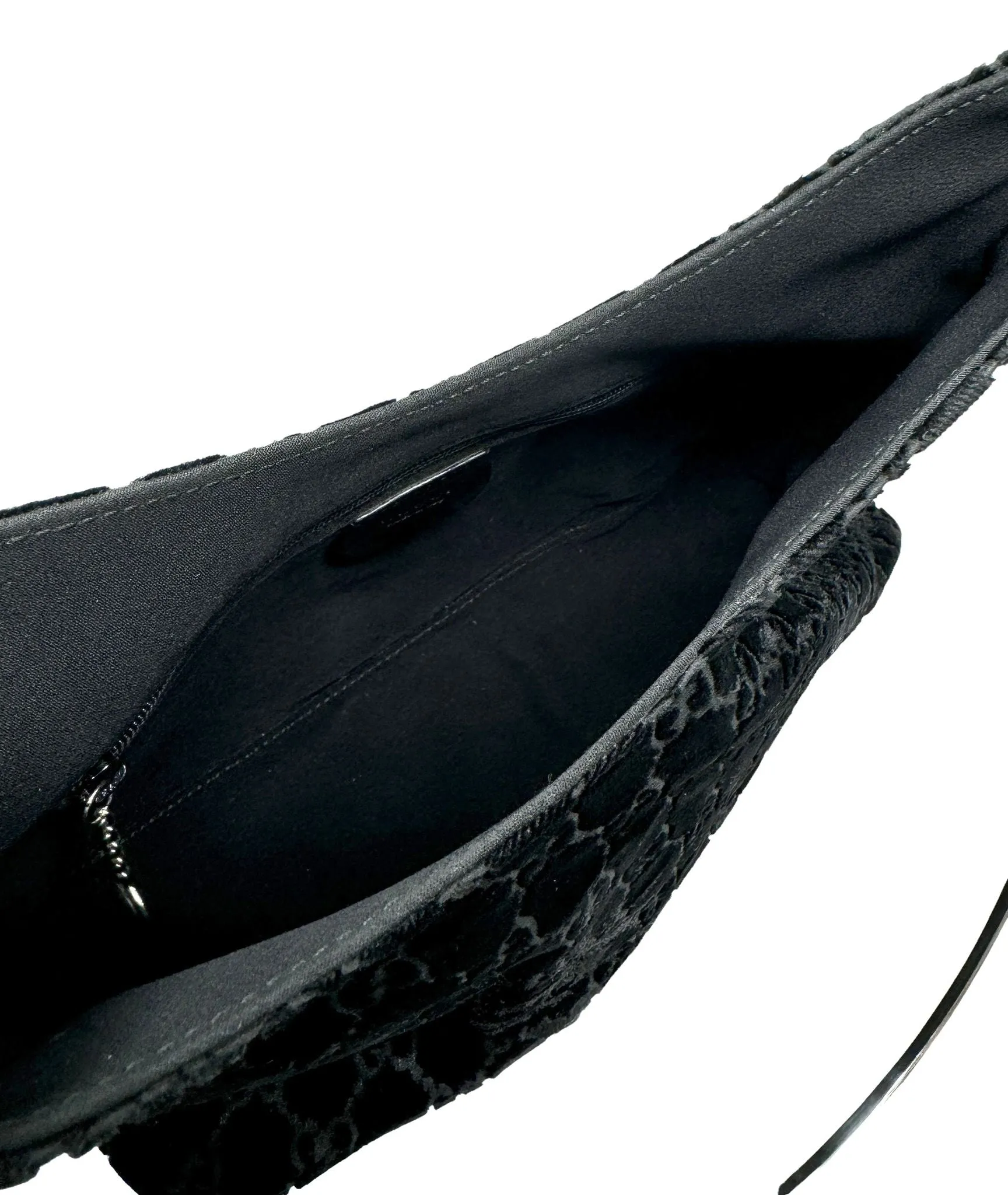 Gucci Black Velvet Shoulder Bag