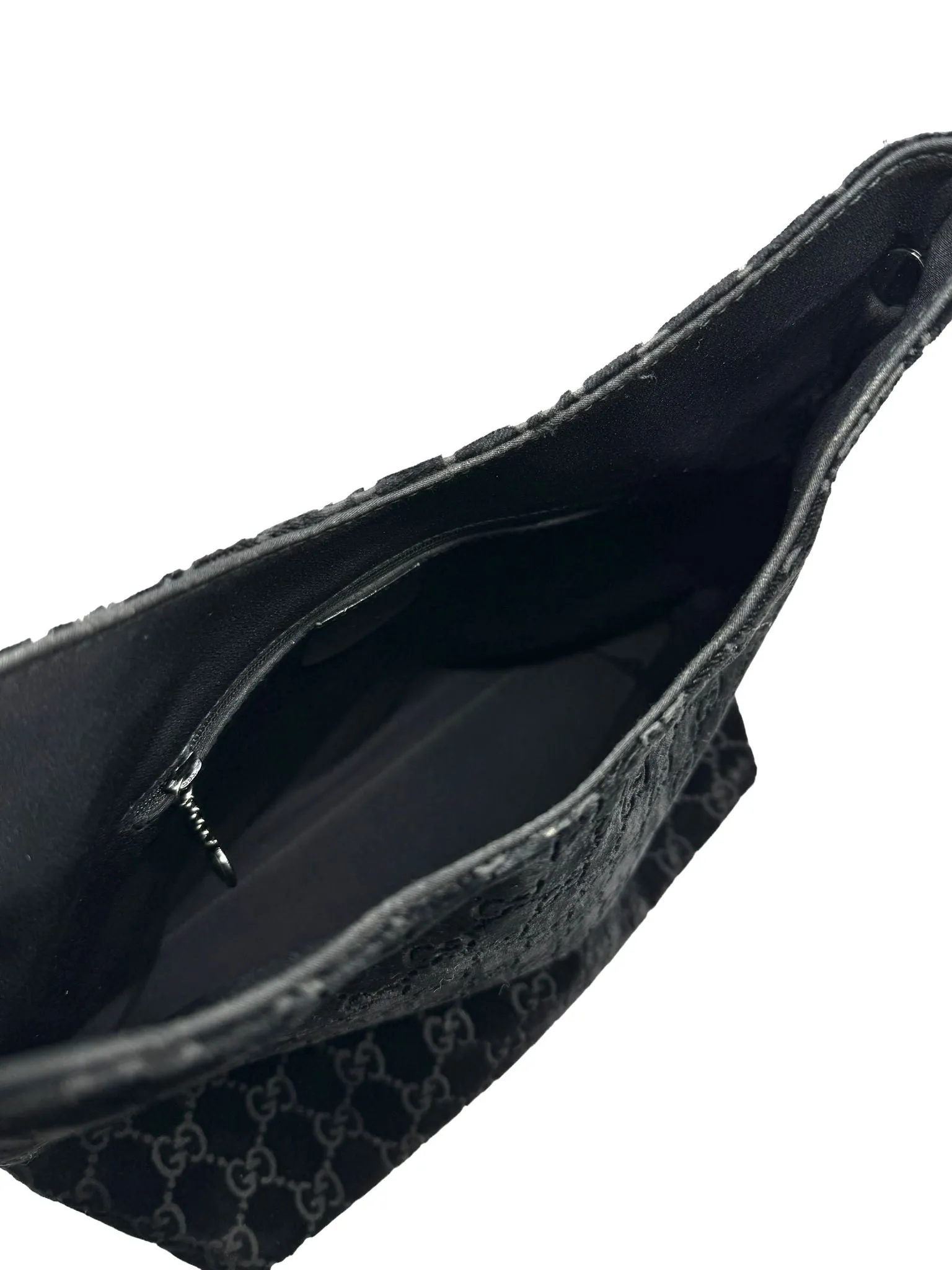 Gucci Black Velvet Shoulder Bag
