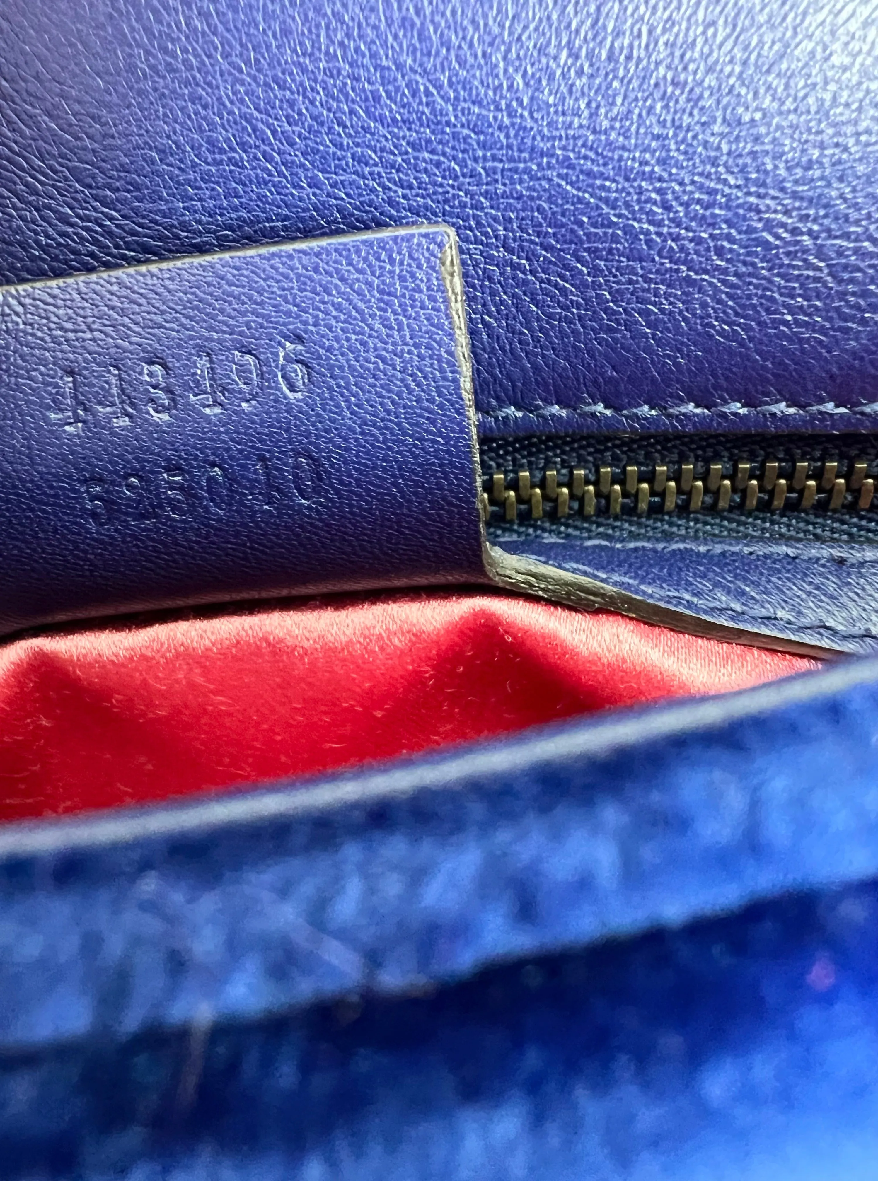 Gucci Blue Velvet Embroidered GG Modern Marmont Shoulder Bag