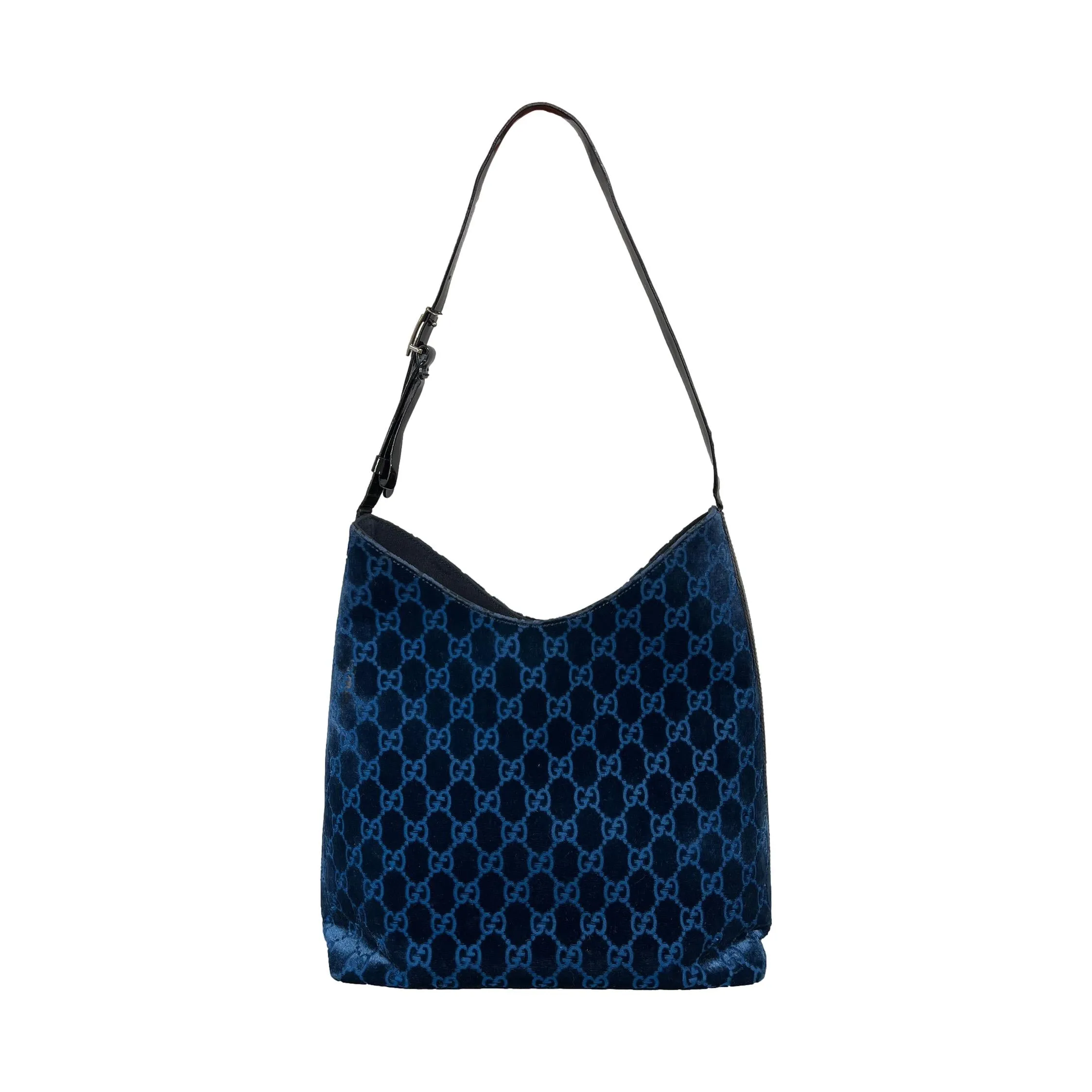 Gucci Blue Velvet Shoulder Bag