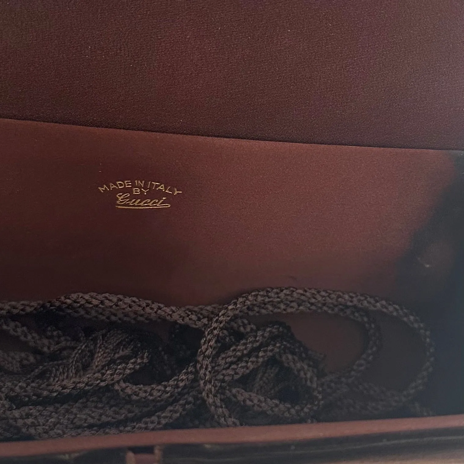Gucci Brown Velvet Shoulder Bag