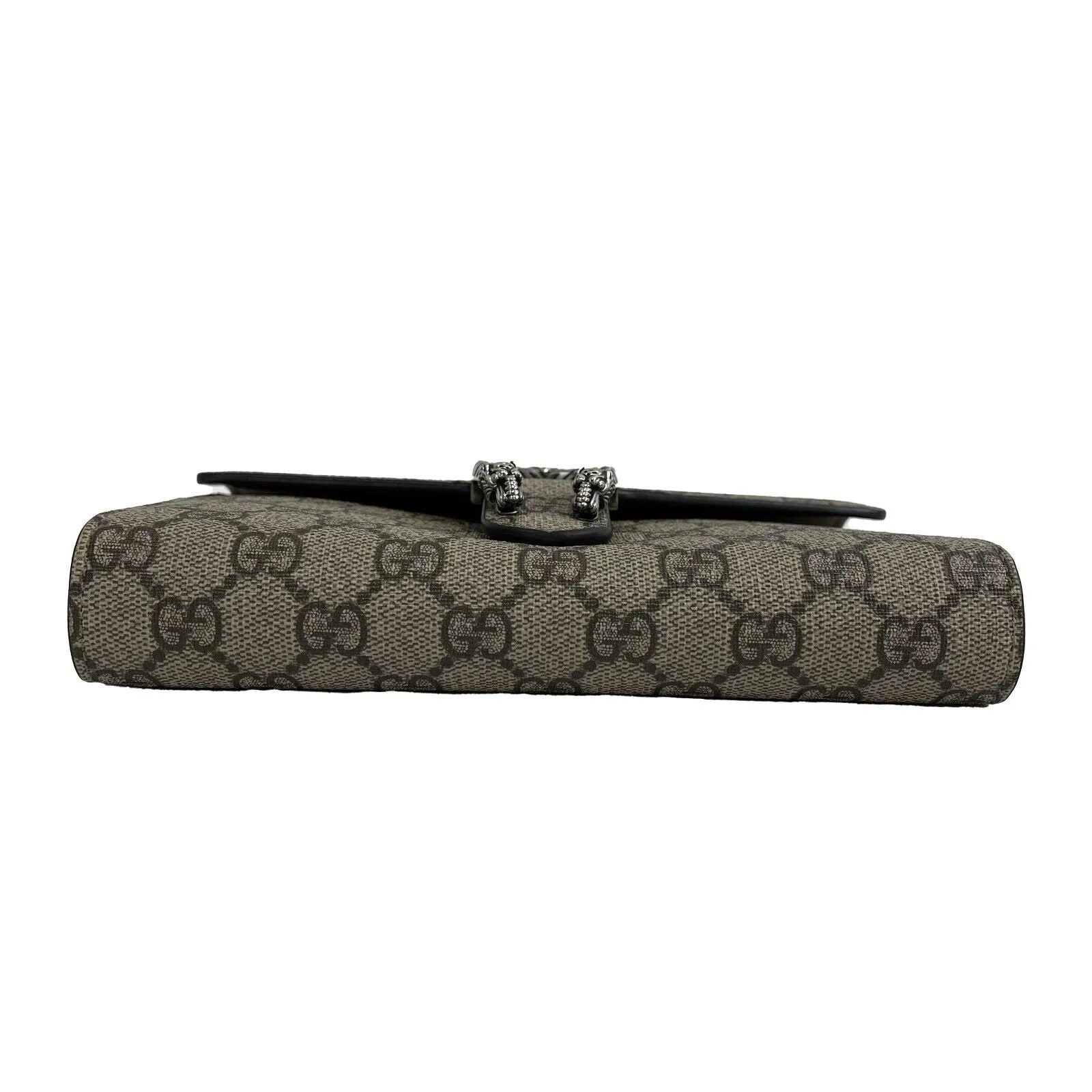 Gucci - Excellent Dionysus Beige / Ebony GG Supreme Chain Wallet / Crossbody