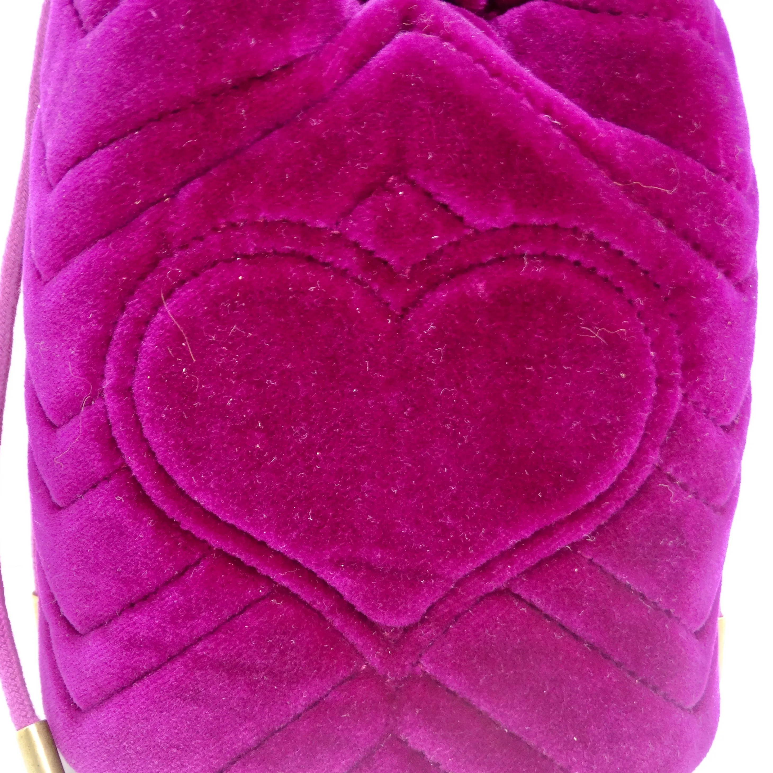 Gucci GG Marmont Mini Velvet Bucket Bag