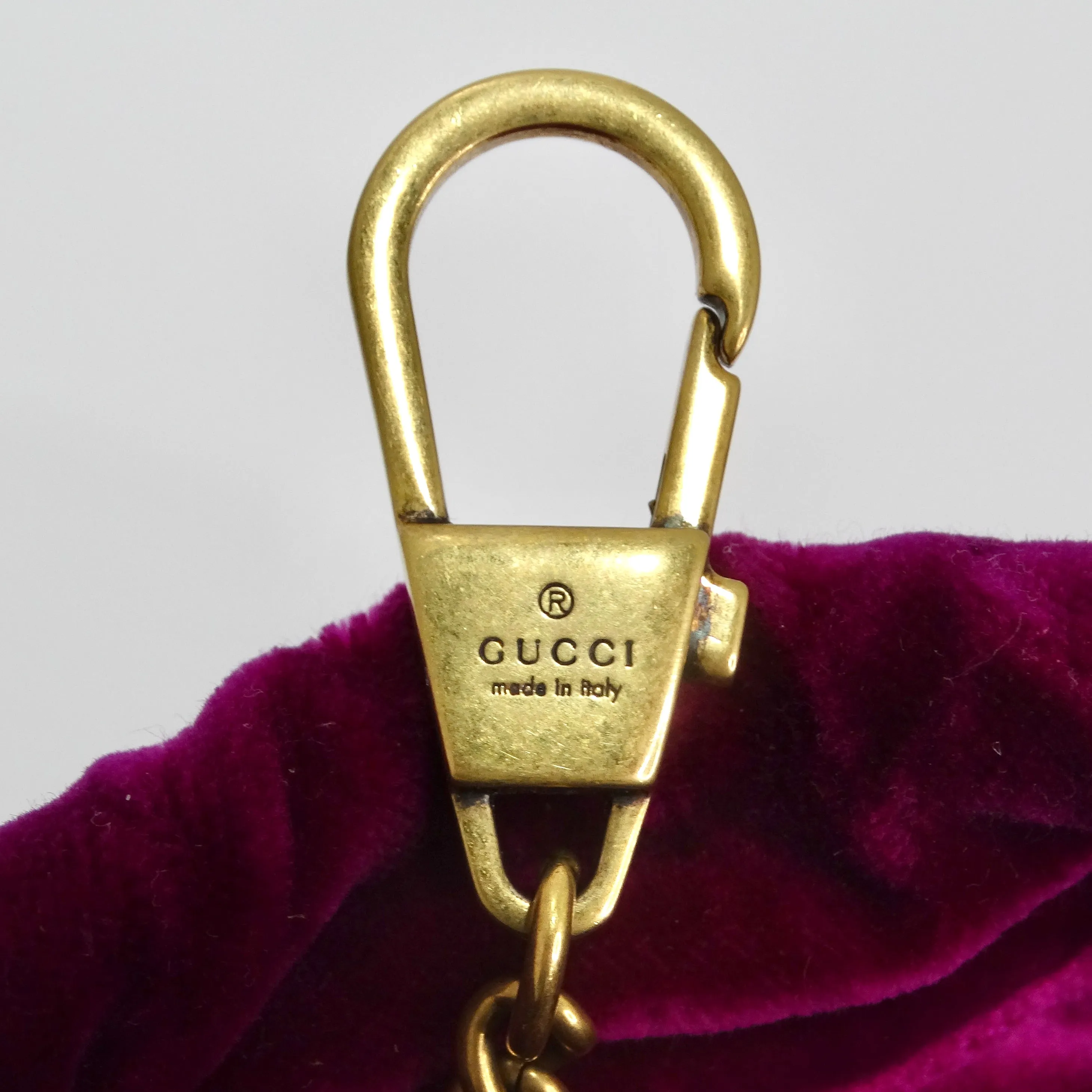 Gucci GG Marmont Mini Velvet Bucket Bag