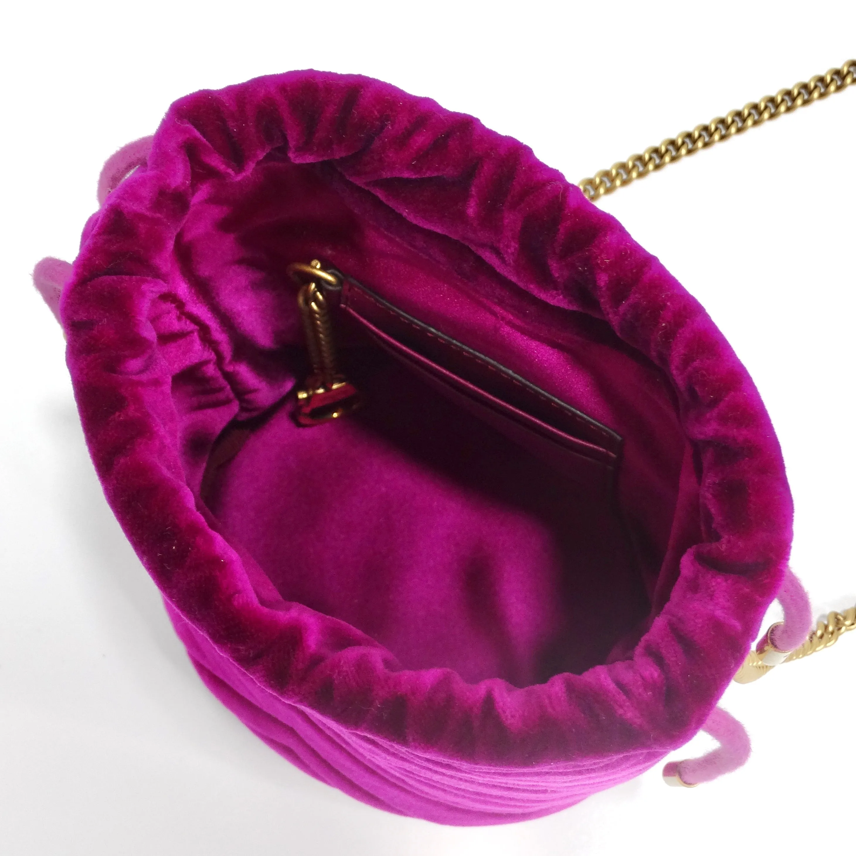 Gucci GG Marmont Mini Velvet Bucket Bag