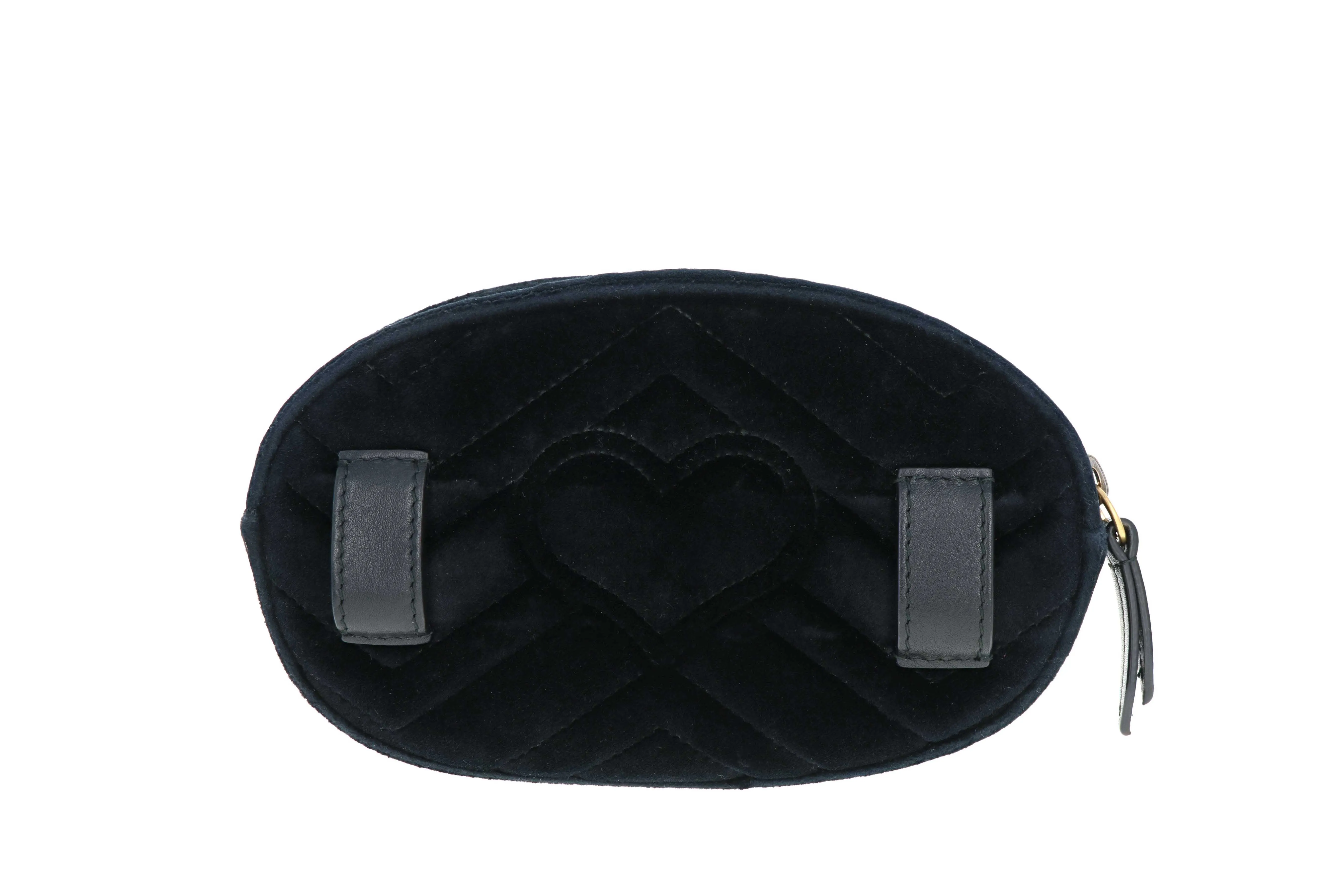 Gucci GG Marmont Velvet Matelassé Belt Bag