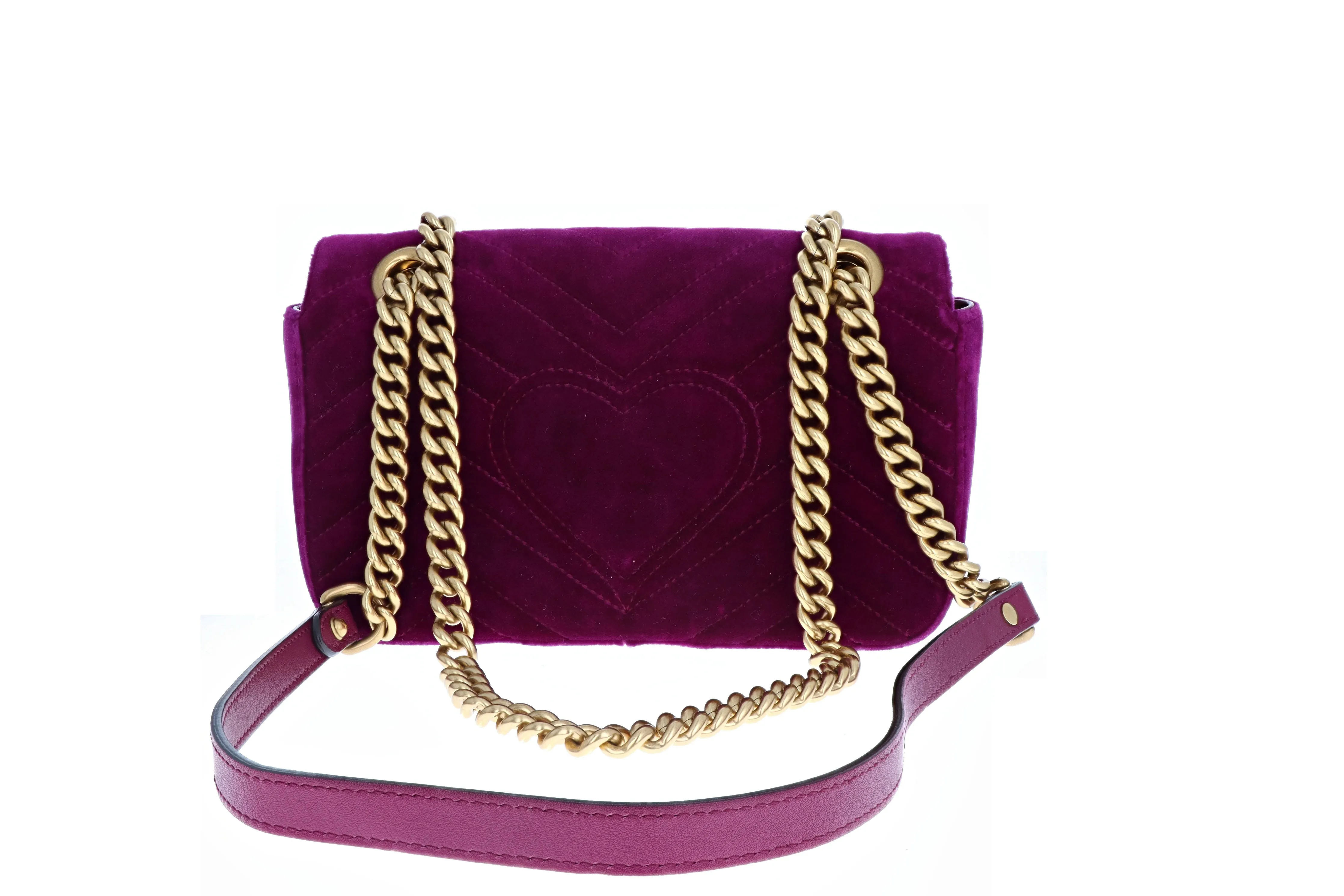 Gucci GG Matelasse Marmont Velvet Shoulder Bag Mini