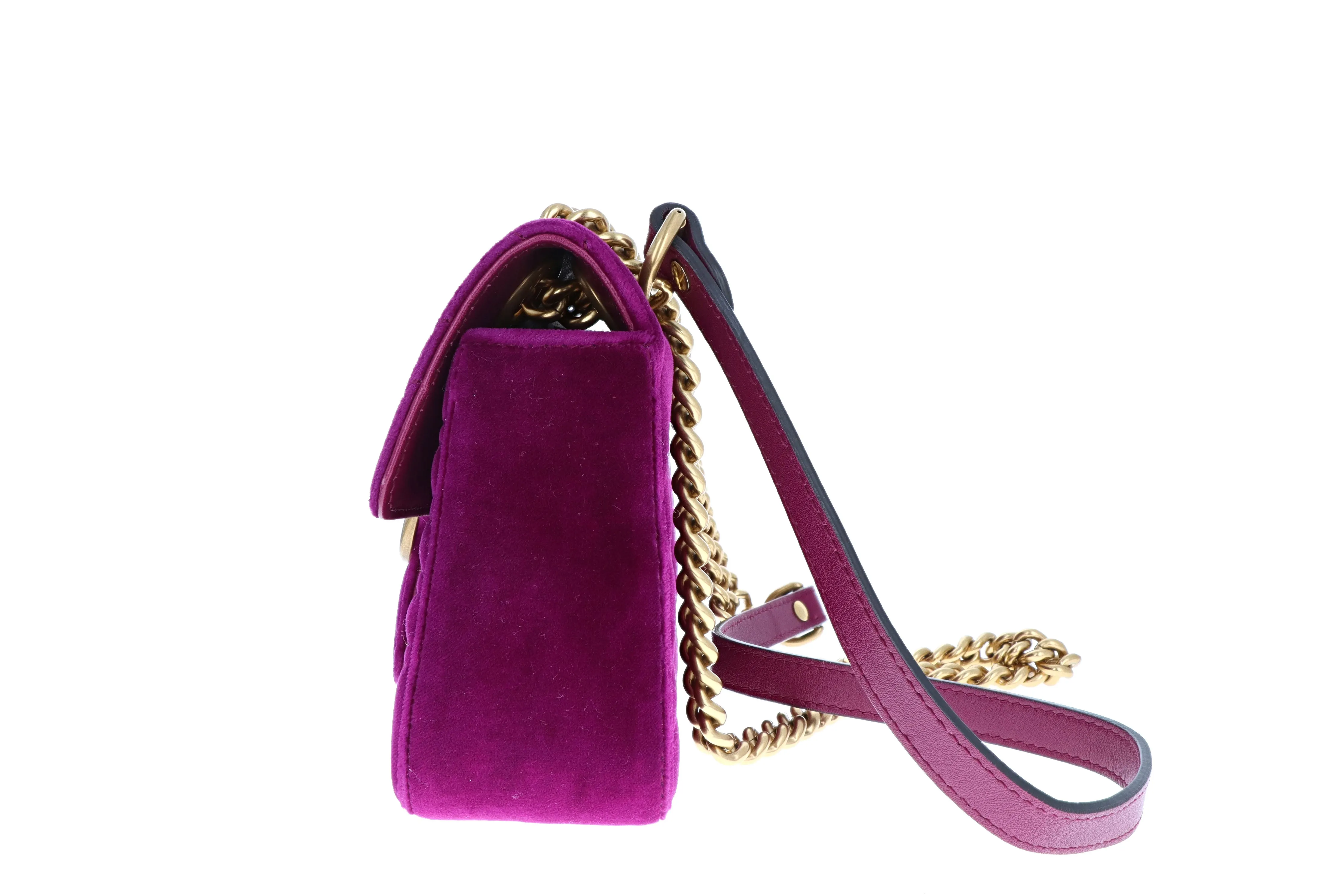 Gucci GG Matelasse Marmont Velvet Shoulder Bag Mini