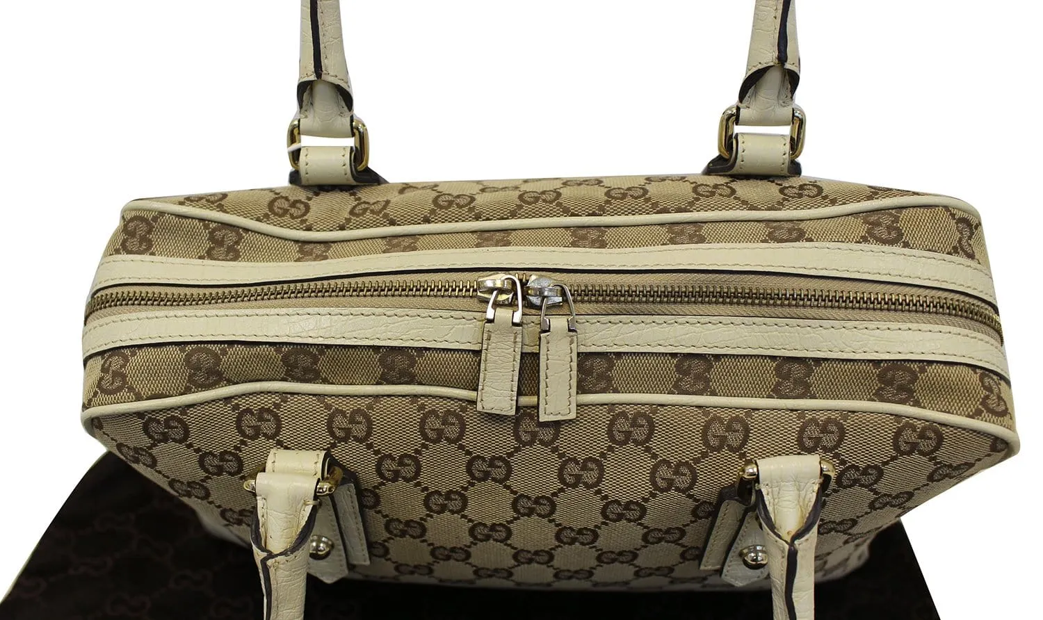 GUCCI Hasler GG Monogram Canvas Shoulder Bag
