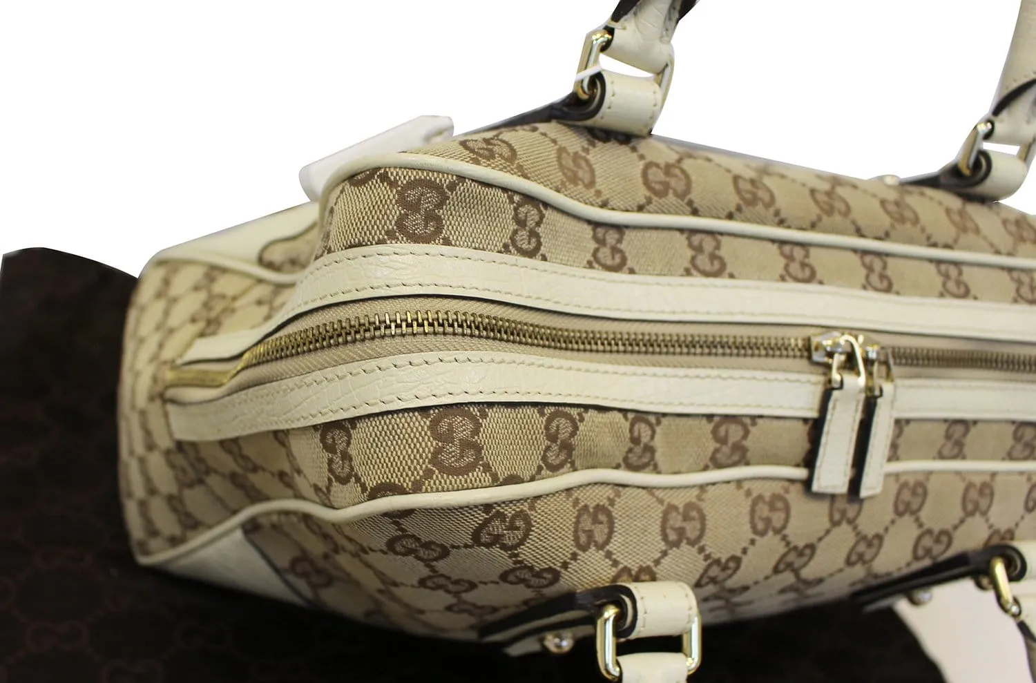 GUCCI Hasler GG Monogram Canvas Shoulder Bag