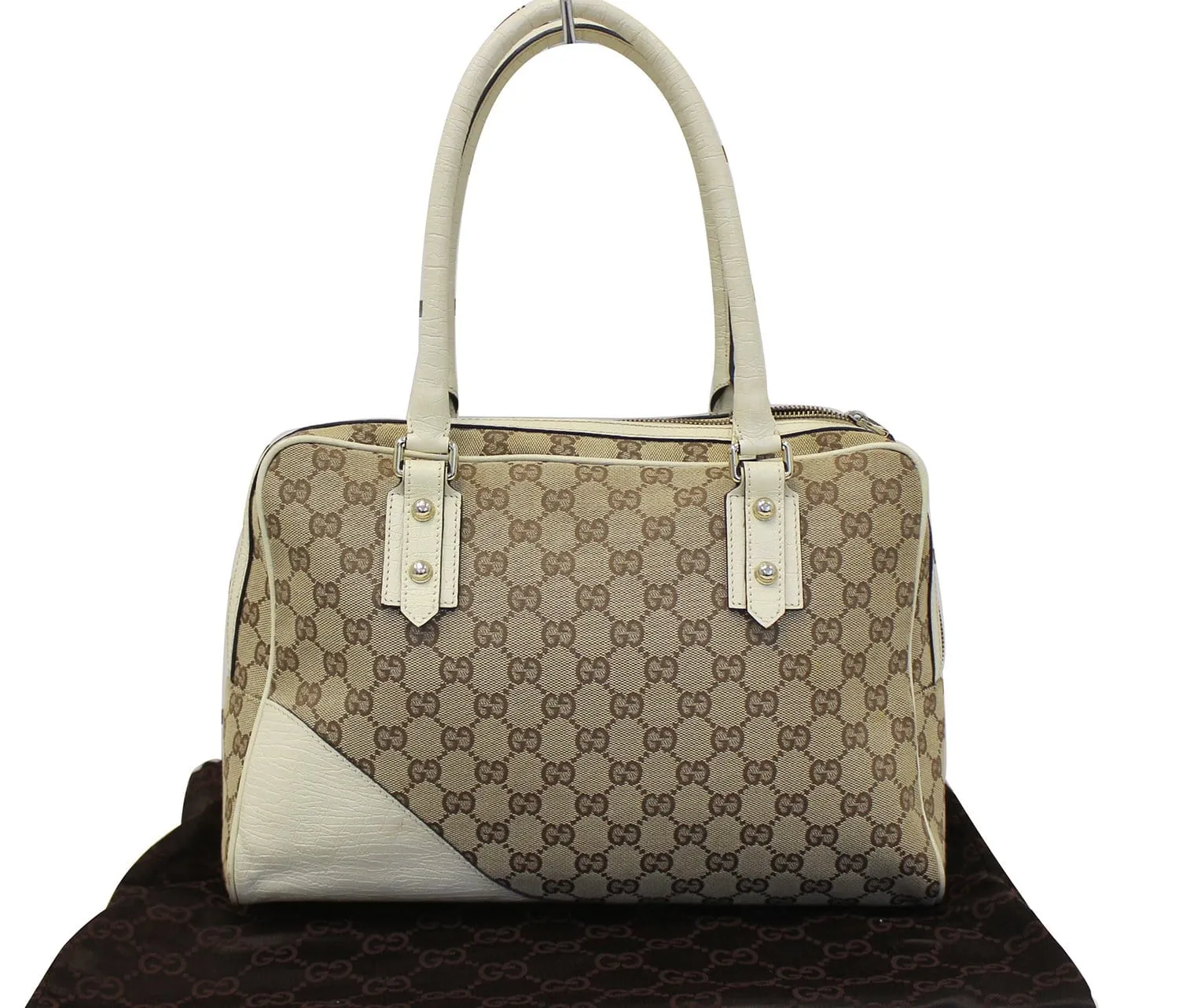 GUCCI Hasler GG Monogram Canvas Shoulder Bag