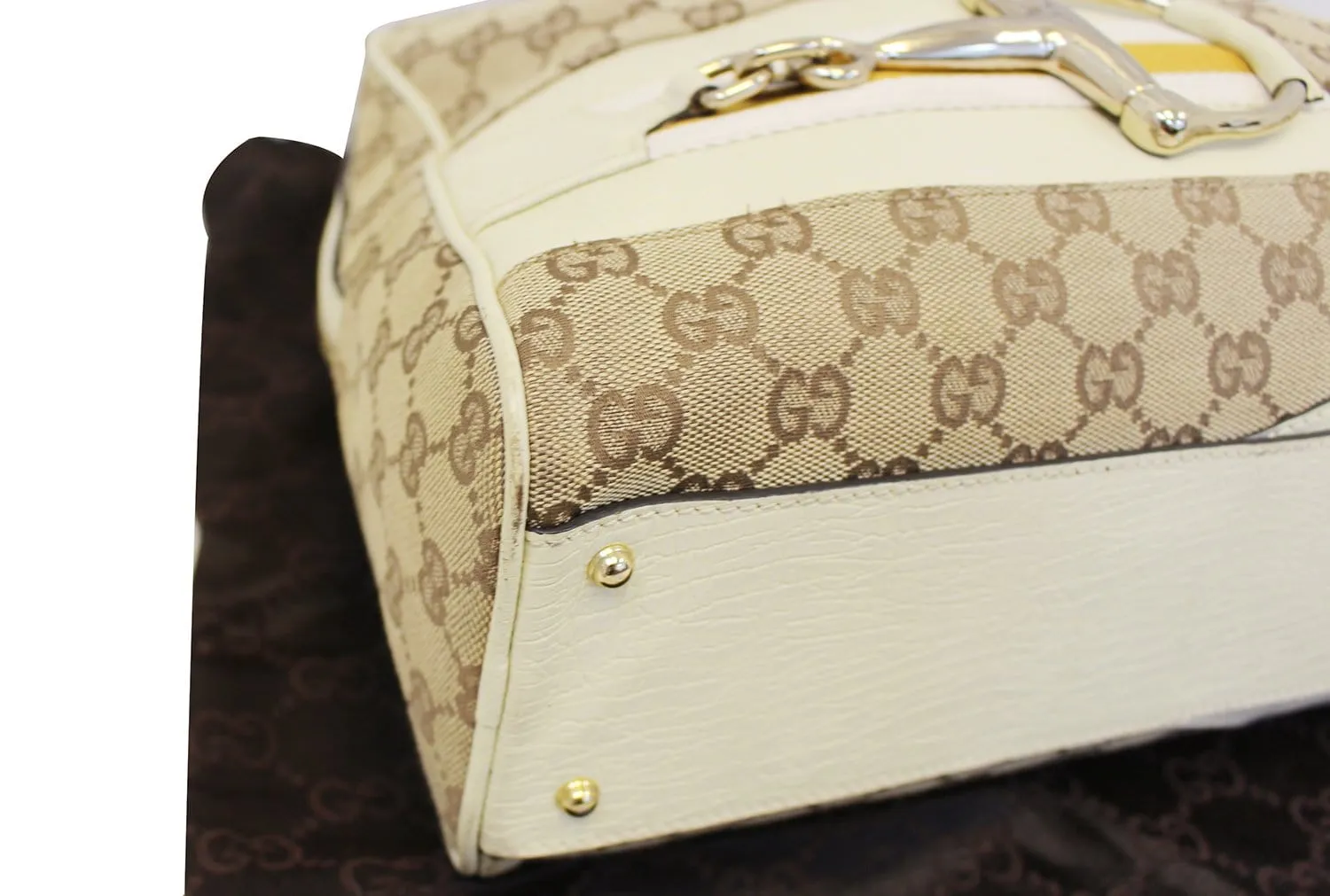 GUCCI Hasler GG Monogram Canvas Shoulder Bag