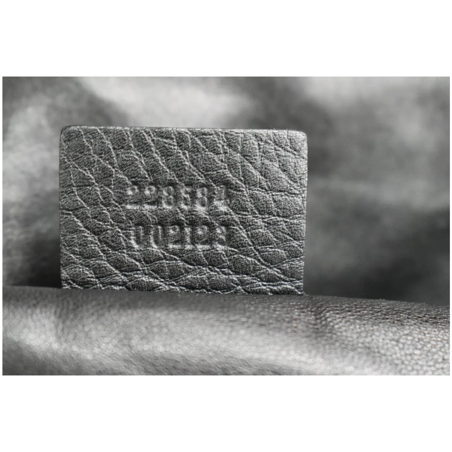 GUCCI Icon Bit Medium Pebbled Leather Shoulder Bag Black 228584