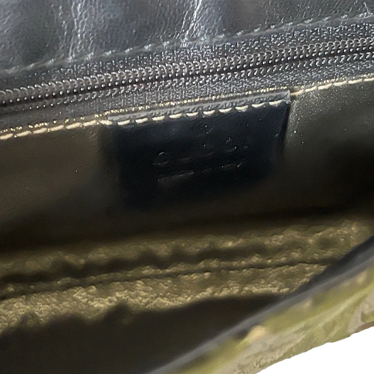 Gucci Olive Velvet Brocade Mini Shoulder Bag