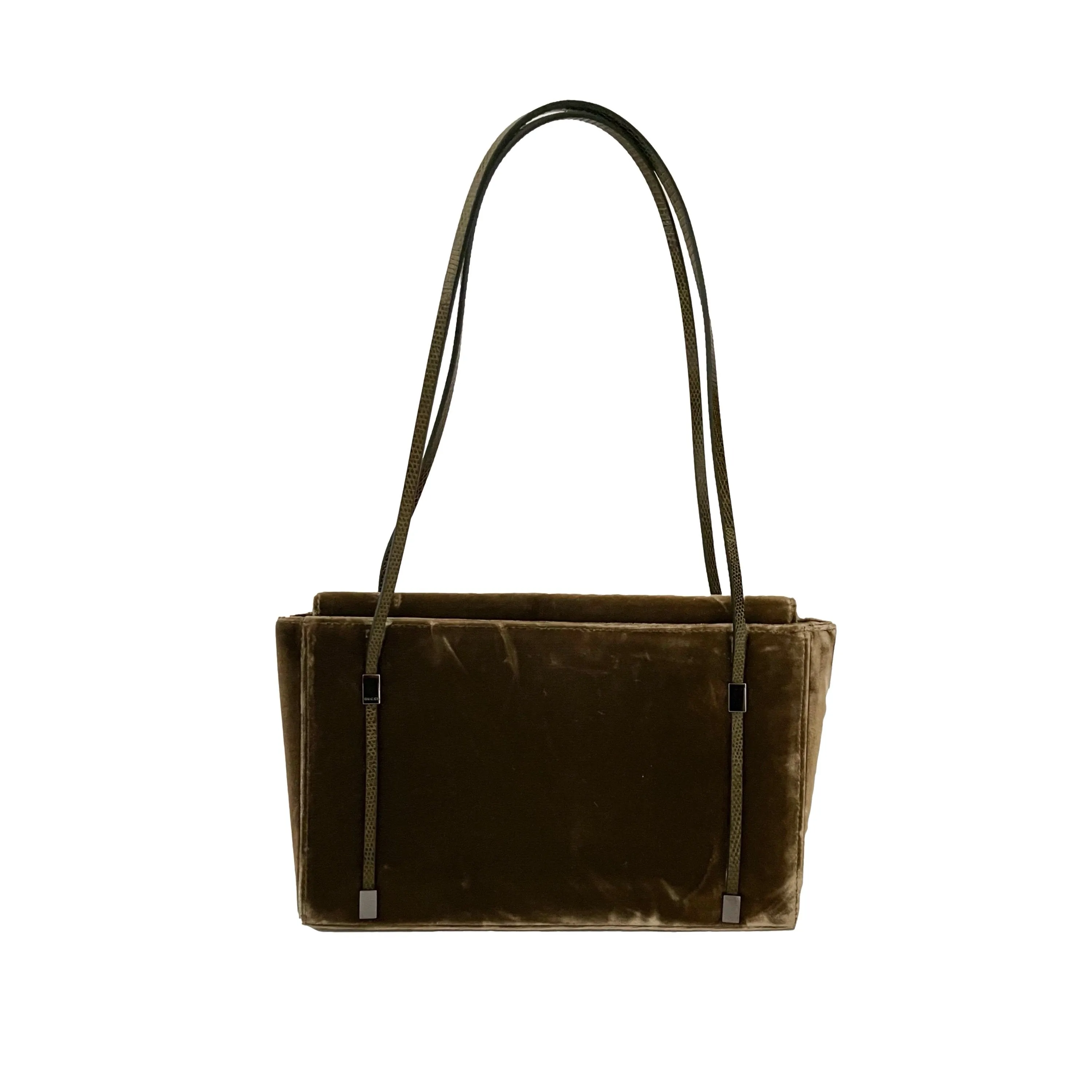 Gucci Olive Velvet Shoulder Bag